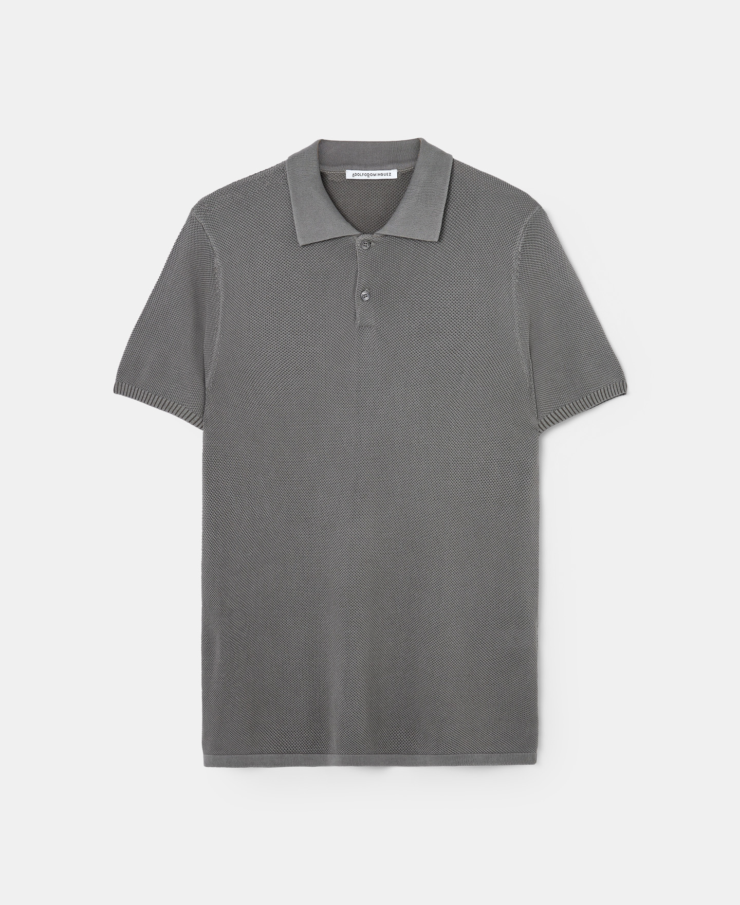 Stone pique shirt collar polo shirt image number 4