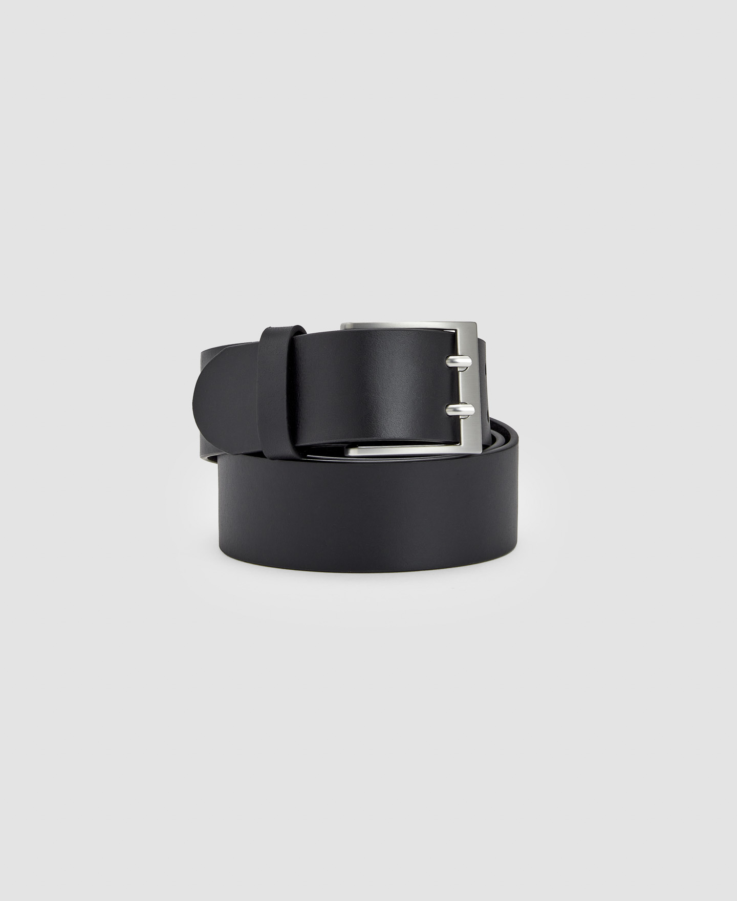Leather belt double pin buckle image number 1