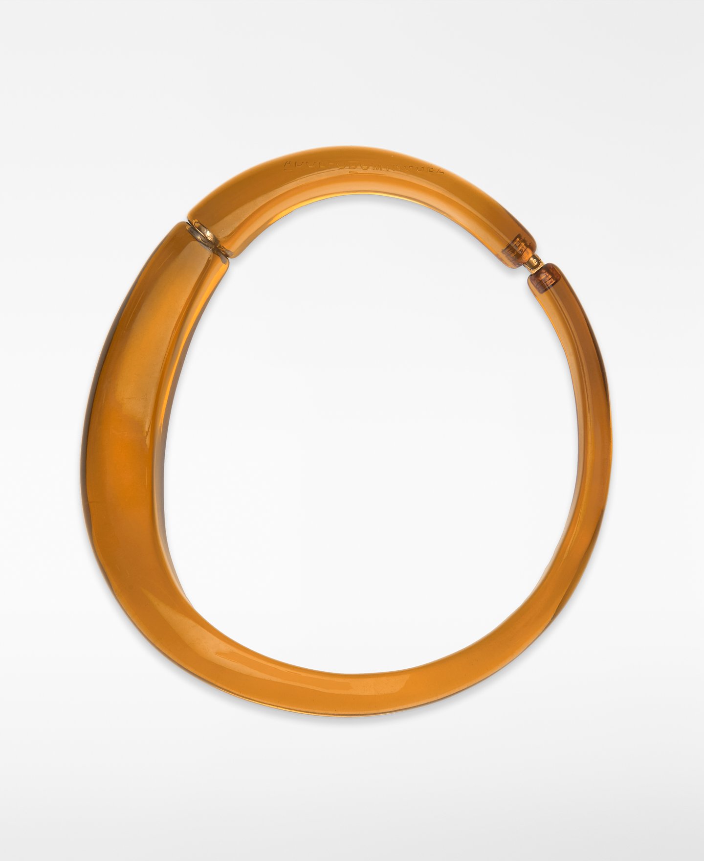 Rigid translucent resin choker woman image number 0