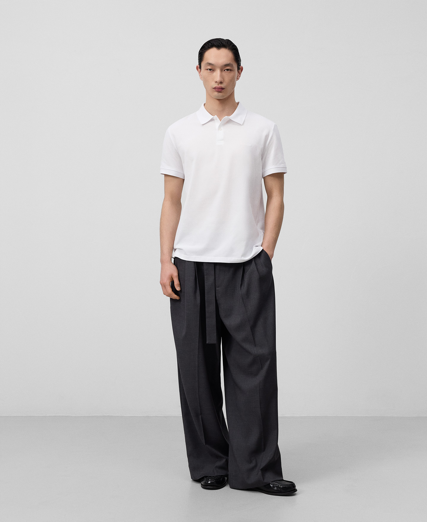 Organic cotton piqué polo shirt man image number 1