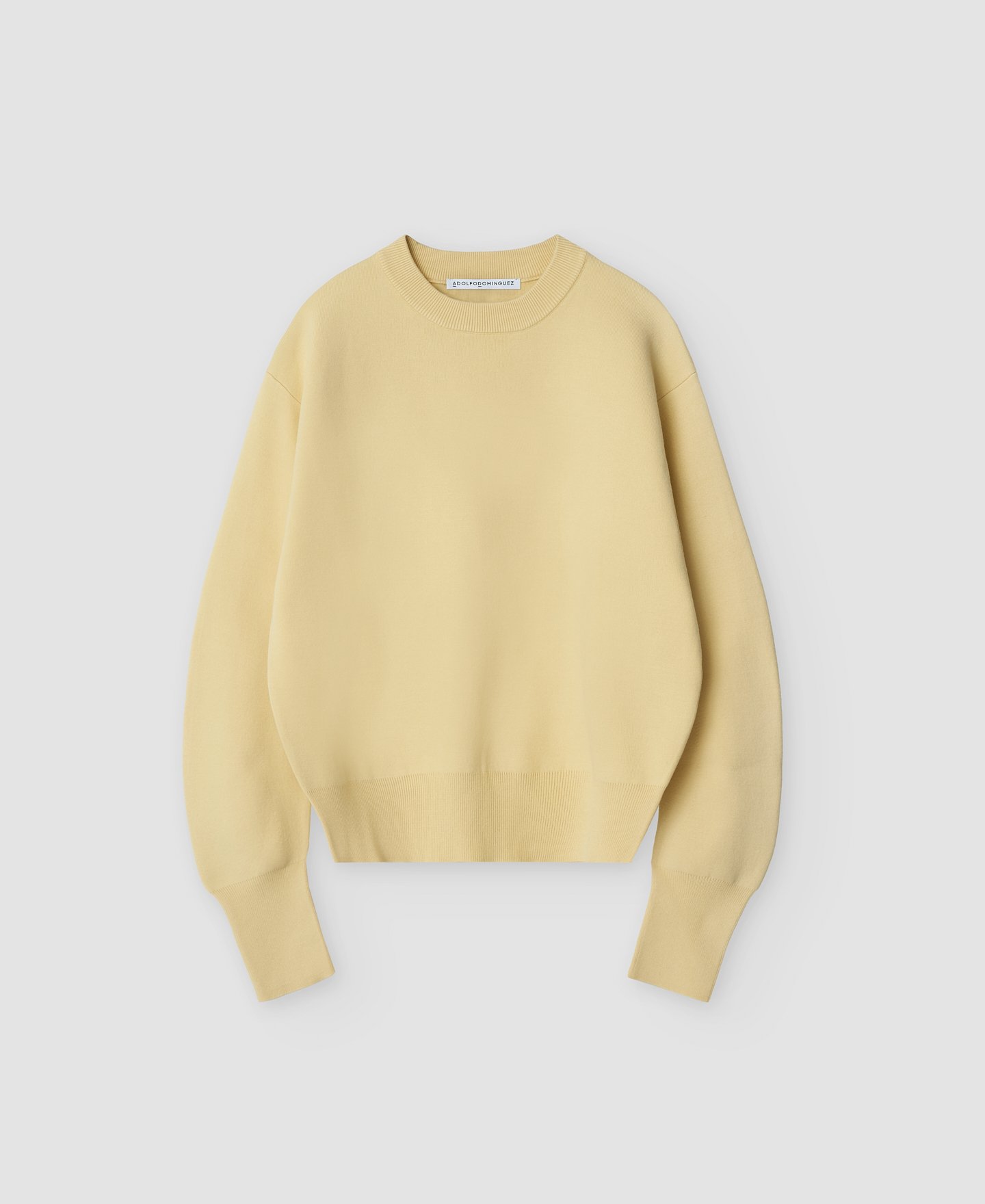 Double-fronted knit yellow sweater woman image number 0