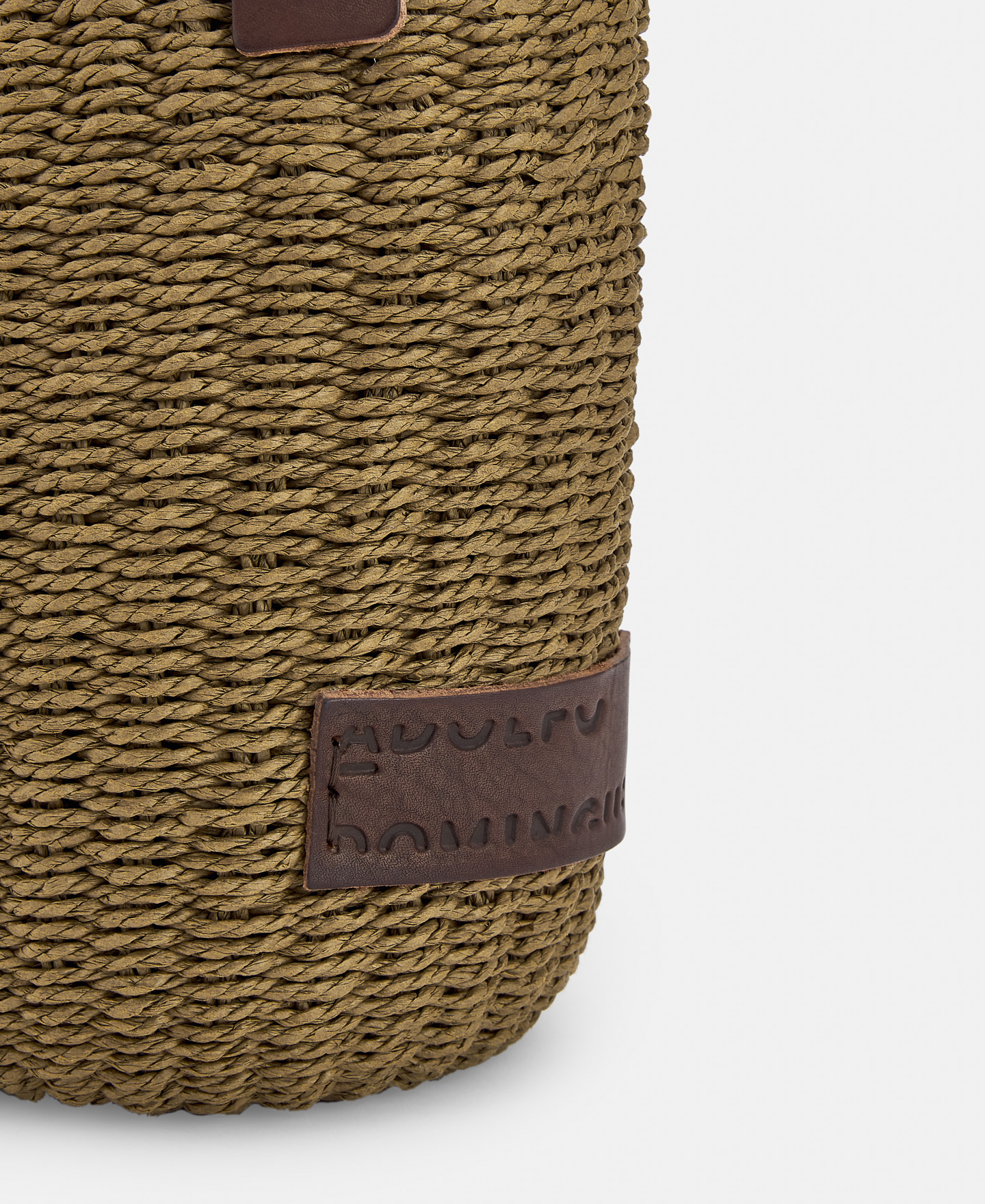 Small basket with double leather handle image number 3