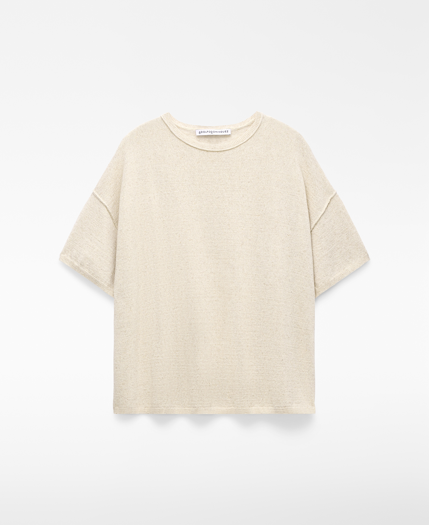 Short sleeve knit sweater image number 4