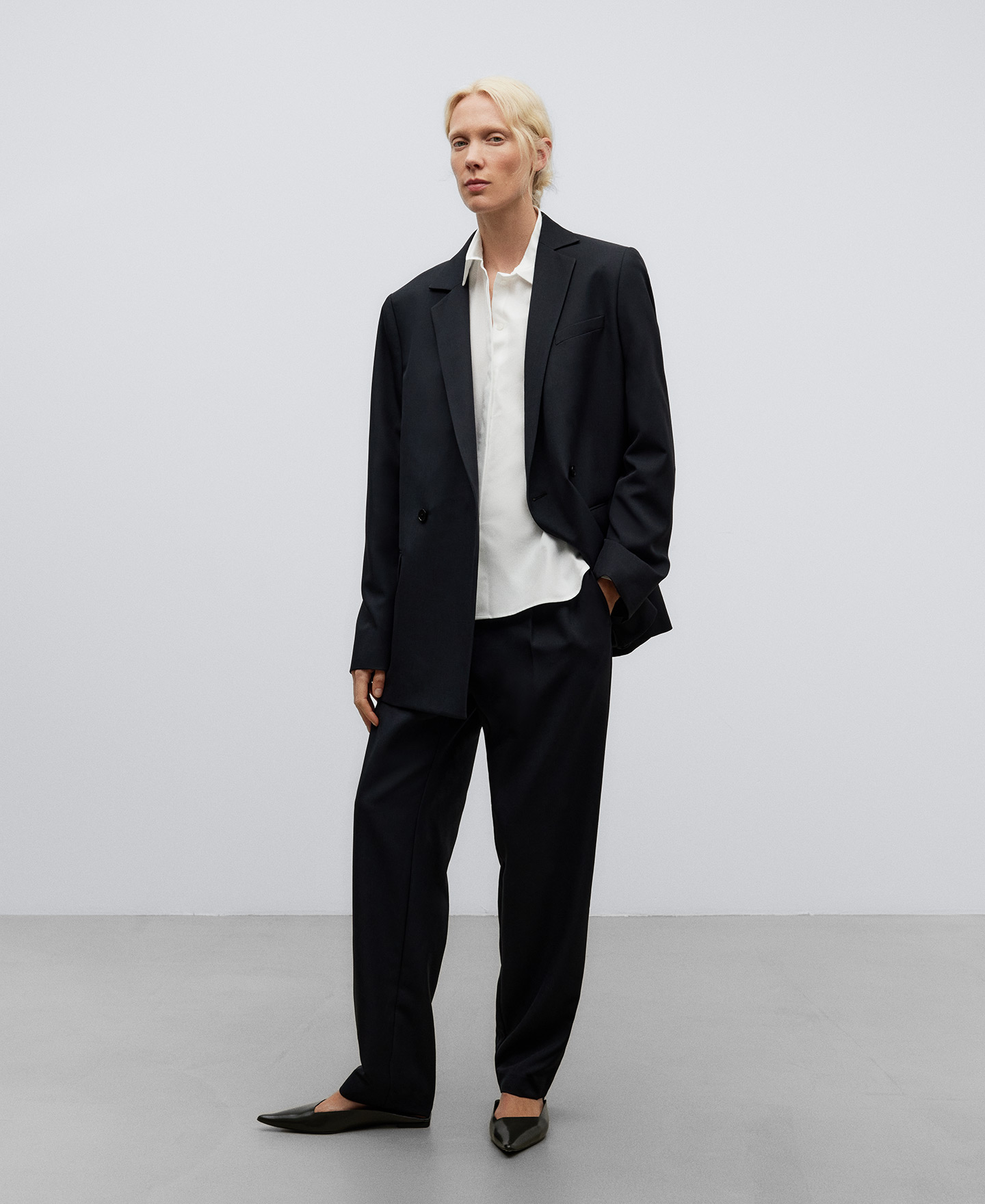 Camisa en algodón blanco para mujer image number 1