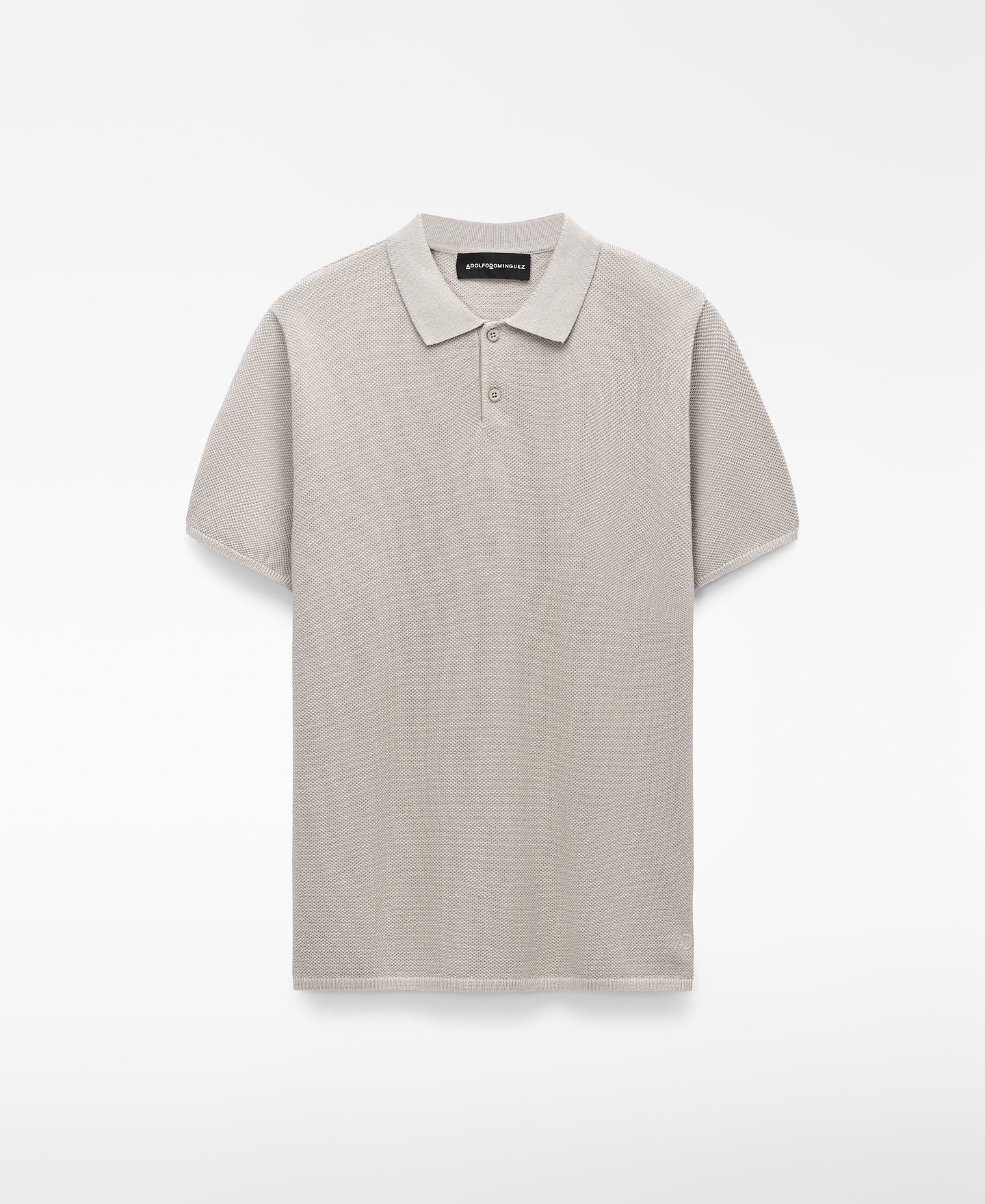 Regular fit structured knit polo shirt image number 4