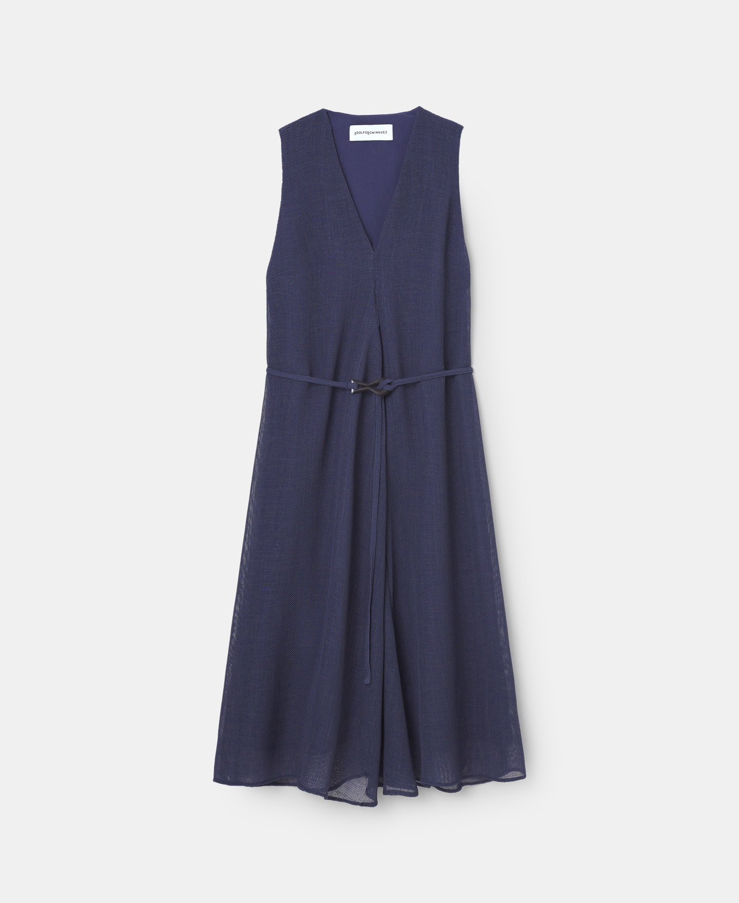 Crossover v-neckline midi dress image number 4