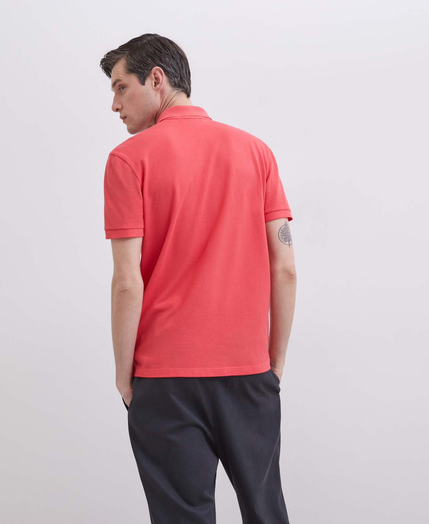 Mustard cotton polo image number 1