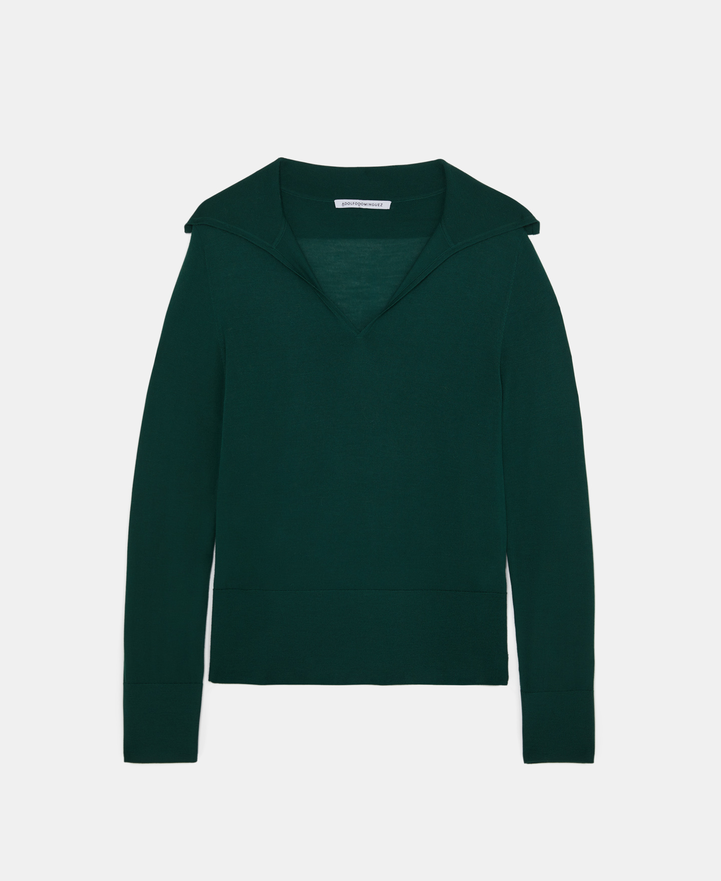 Polo neck sweater in merino wool image number 4
