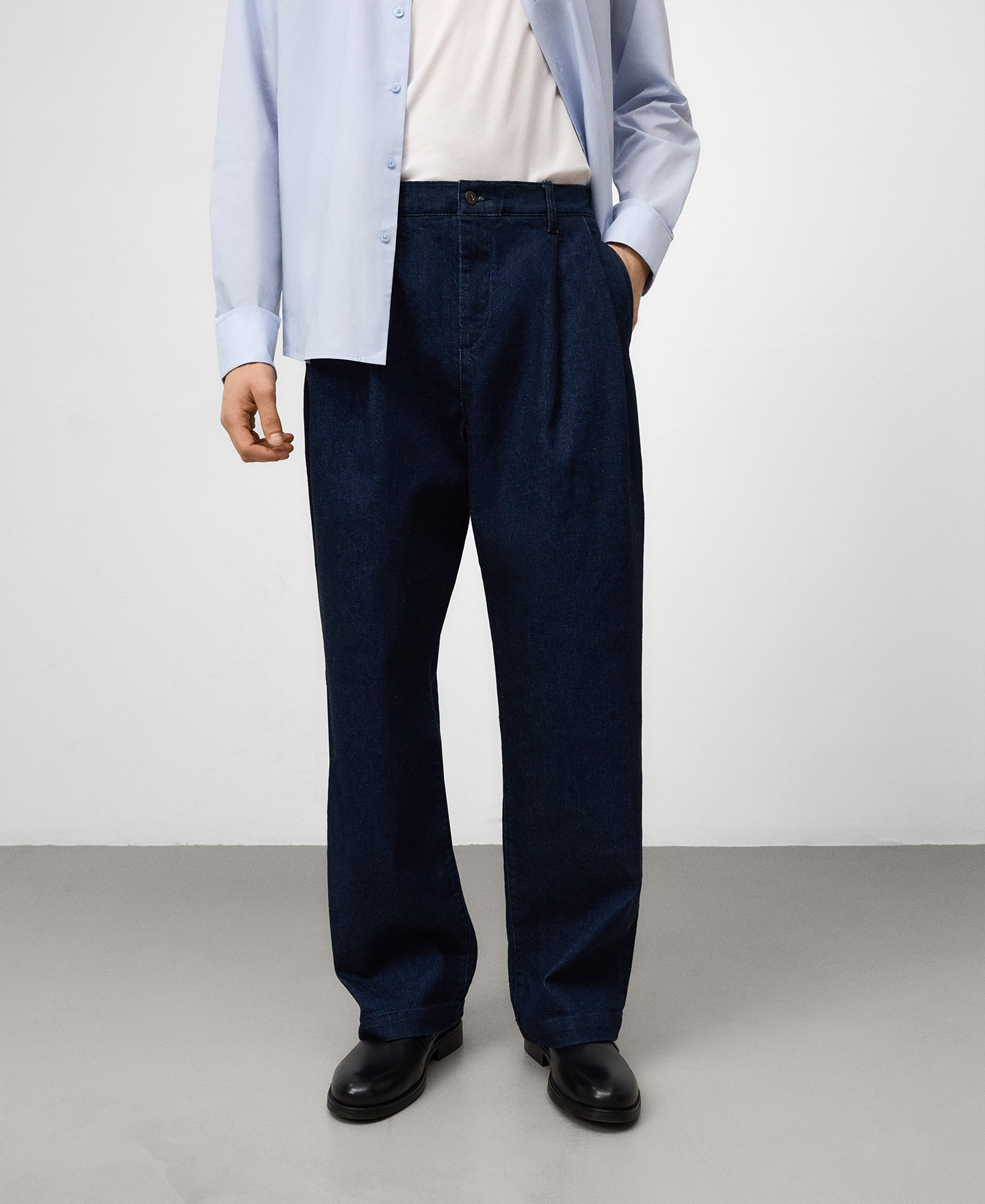 Pantalón chino denim algodón hombre image number 0