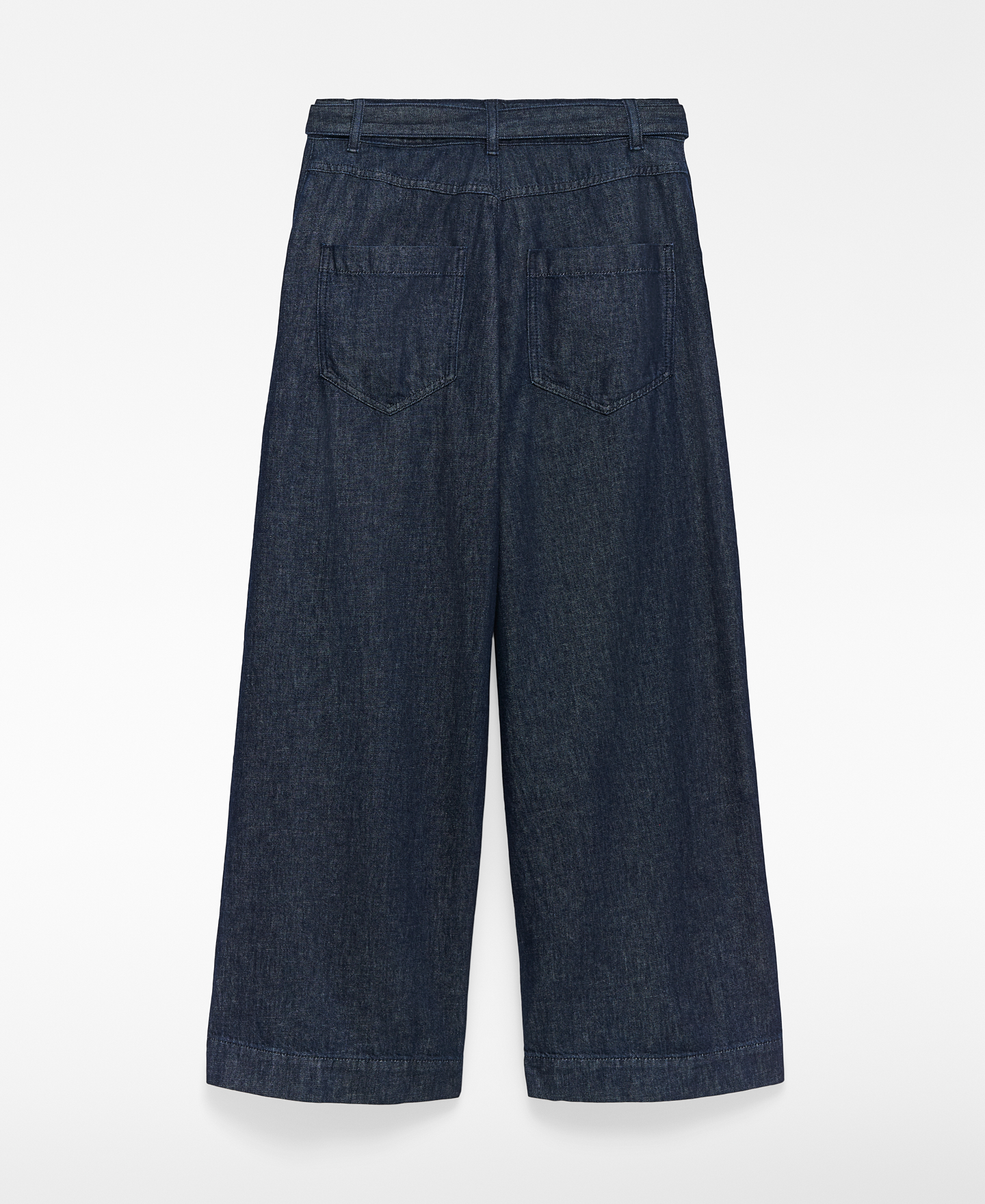 Denim wide leg trousers woman image number 5