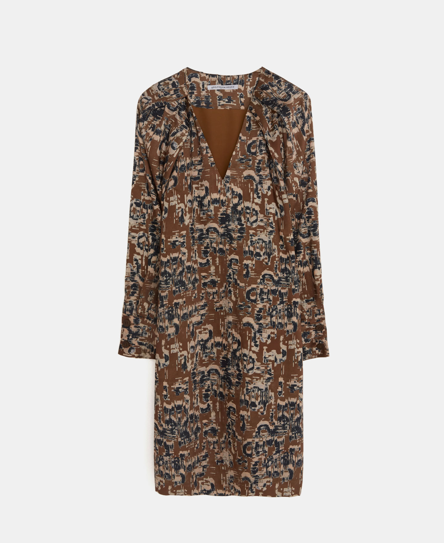 A-line dress with puffed sleeves image number 4