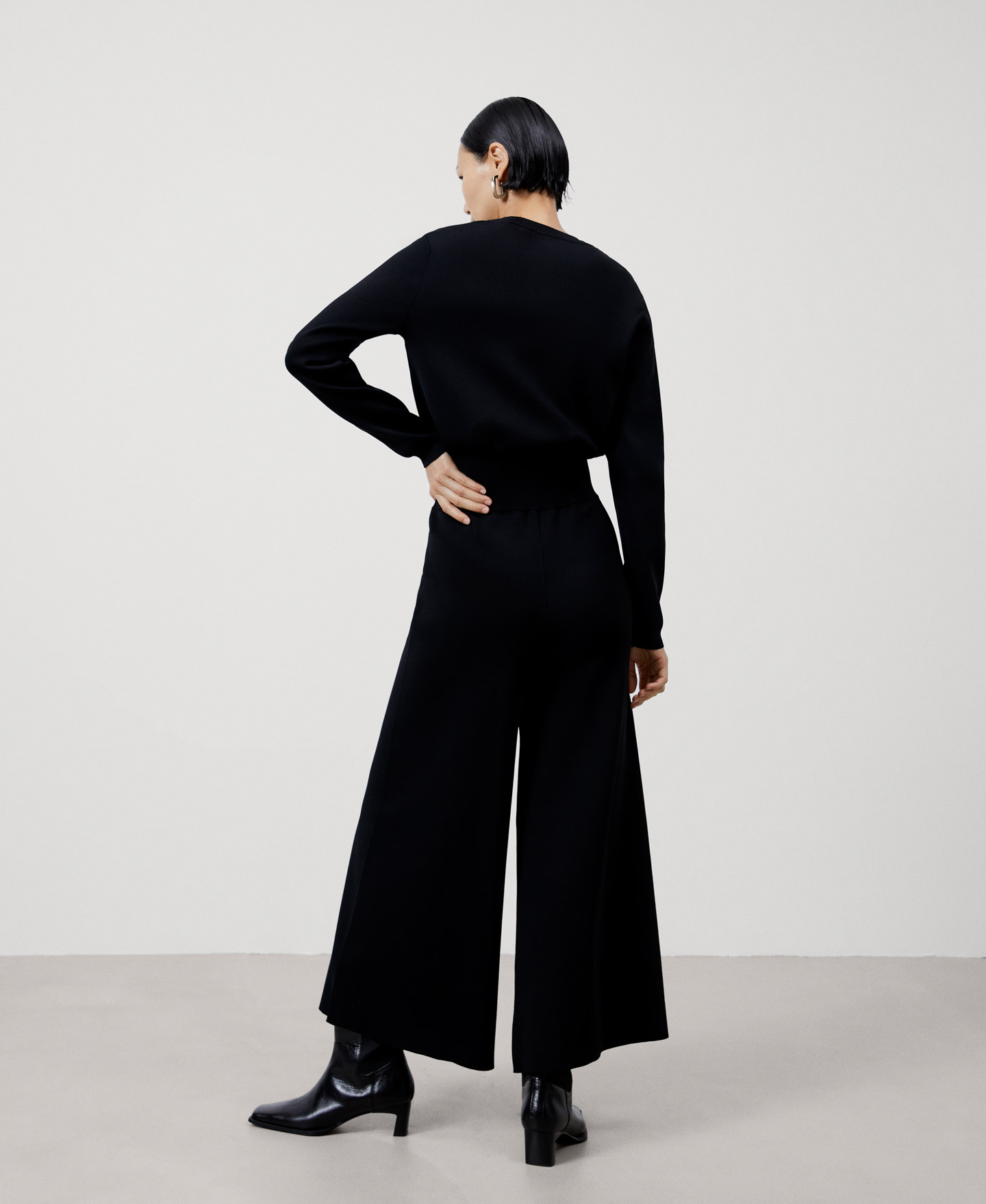 Recycled nylon palazzo trousers image number 2