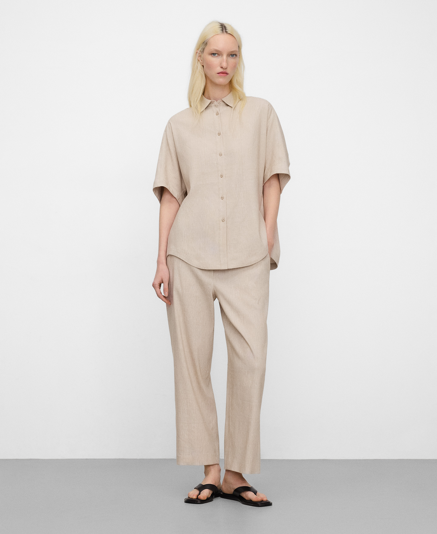Oversize-Hemd mit Mikro-Muster image number 1