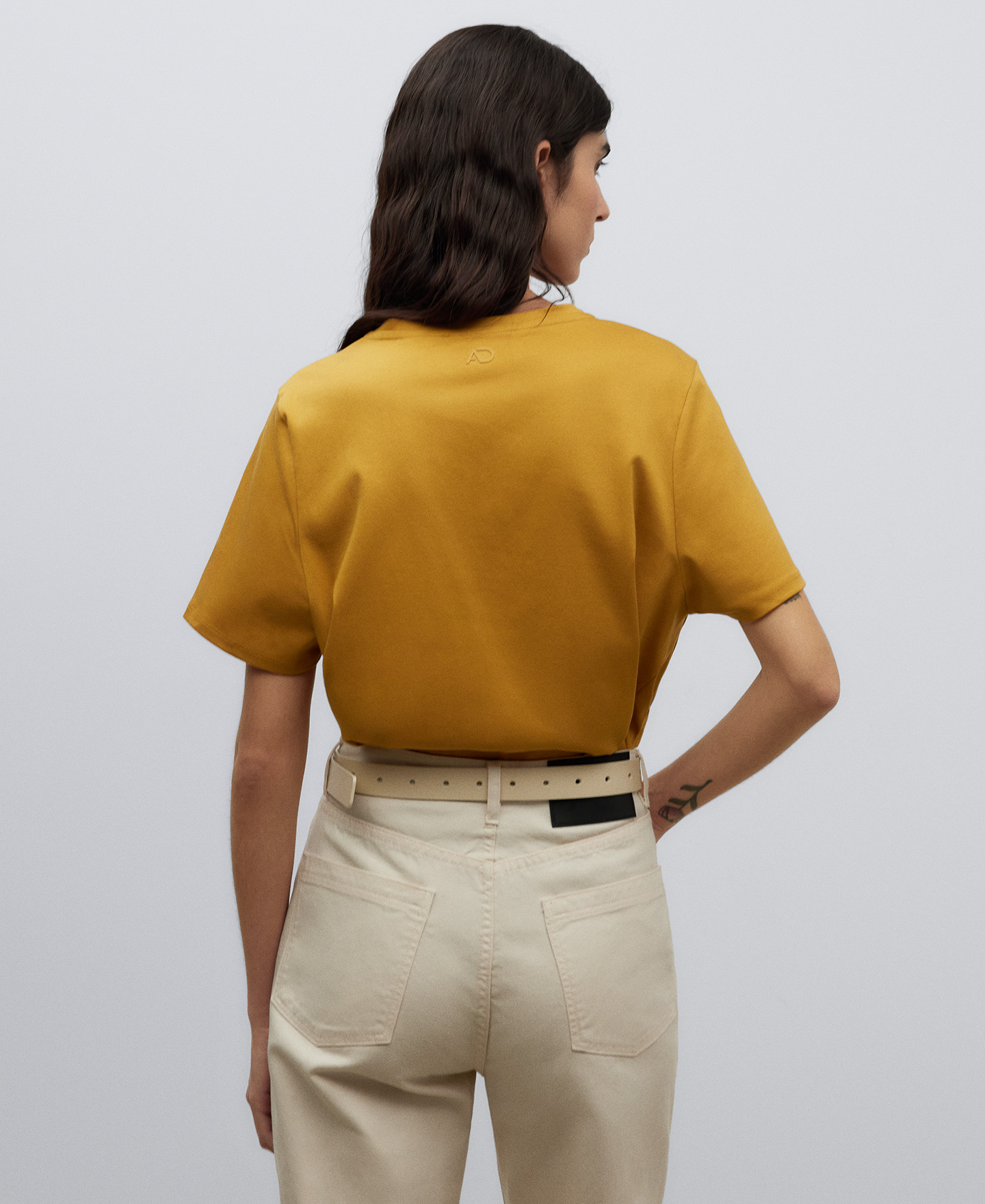 Cotton V-neck T-shirt woman image number 2