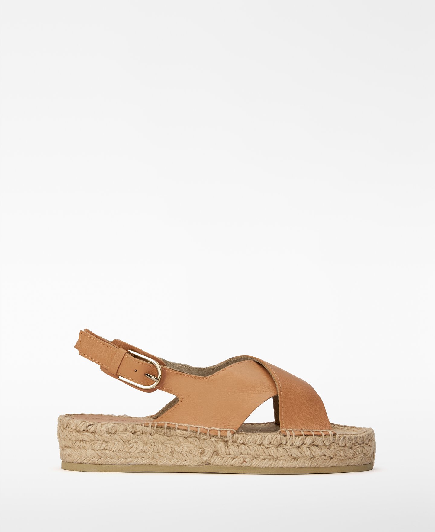 Sandalen aus Jute mit gekreuzten Riemen image number 0