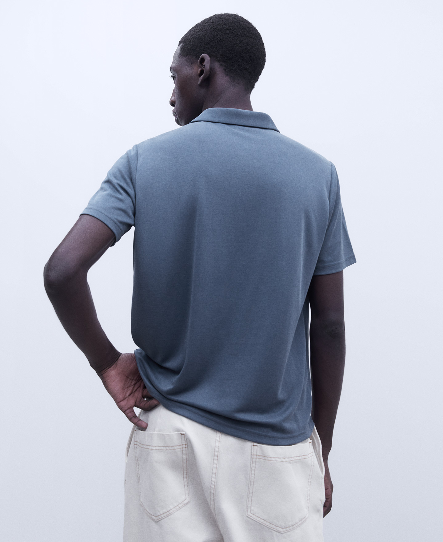Modal two button polo shirt image number 2