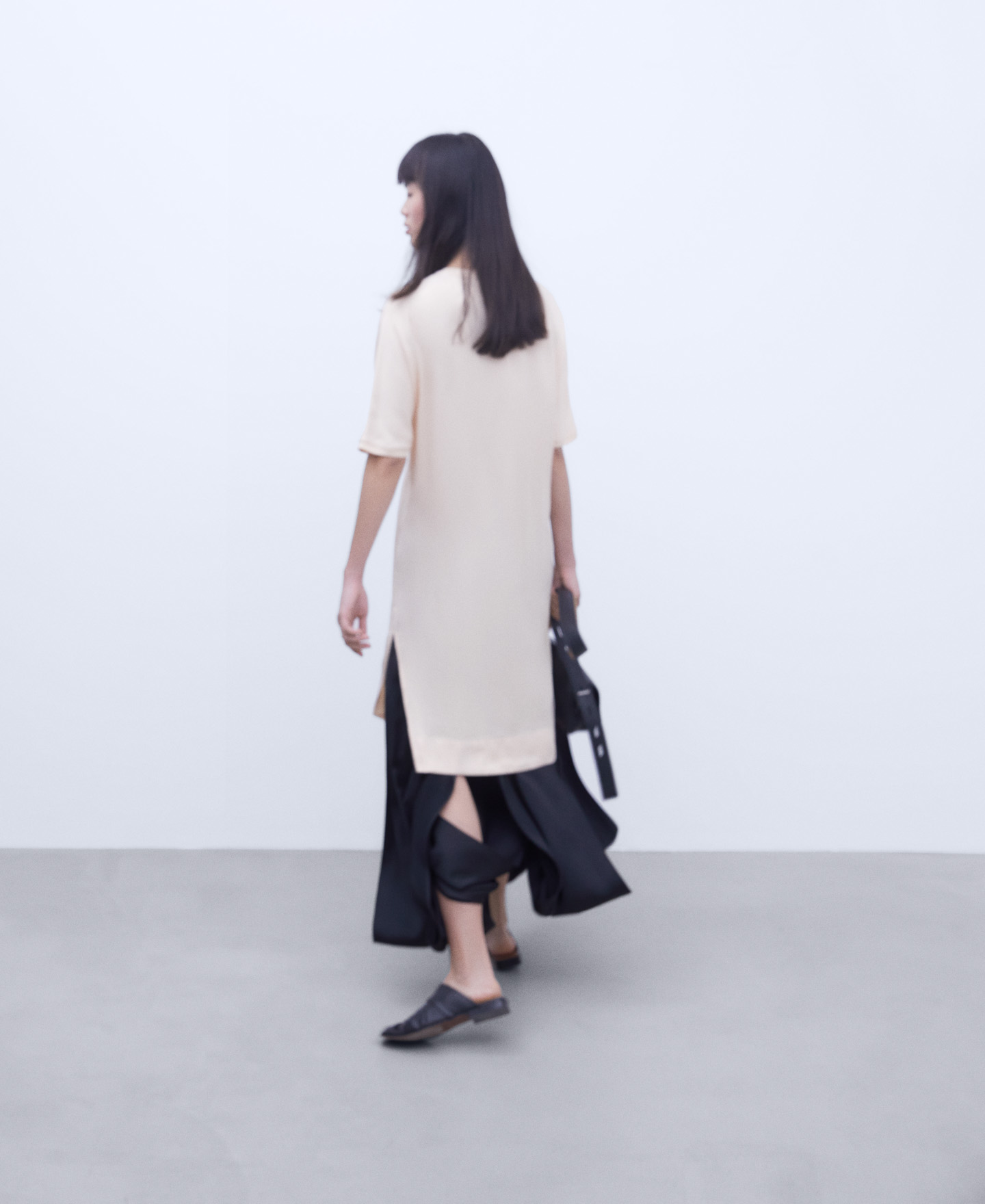 Drawstring viscose shirt image number 2