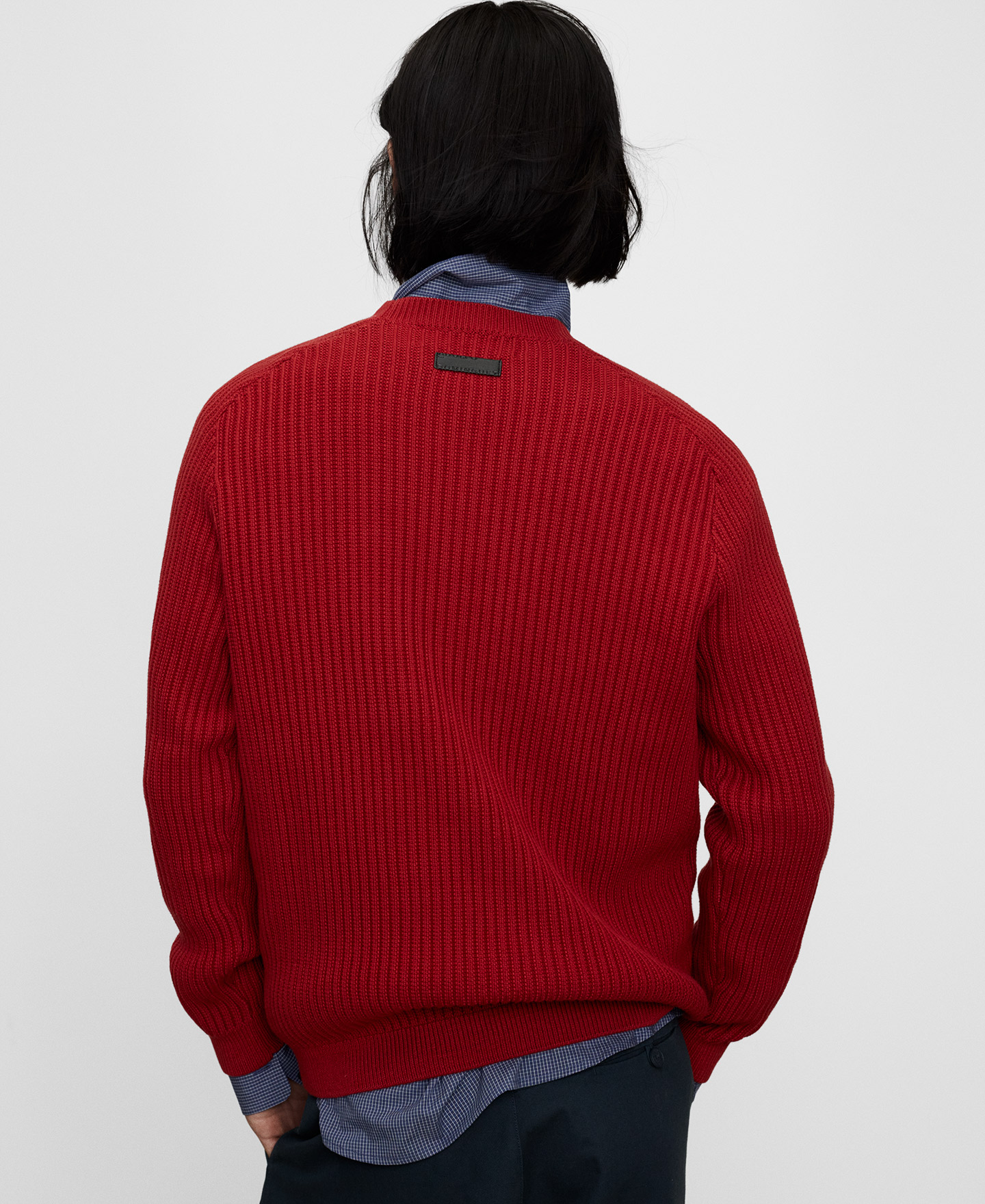Organic cotton structured knit sweater image number 2