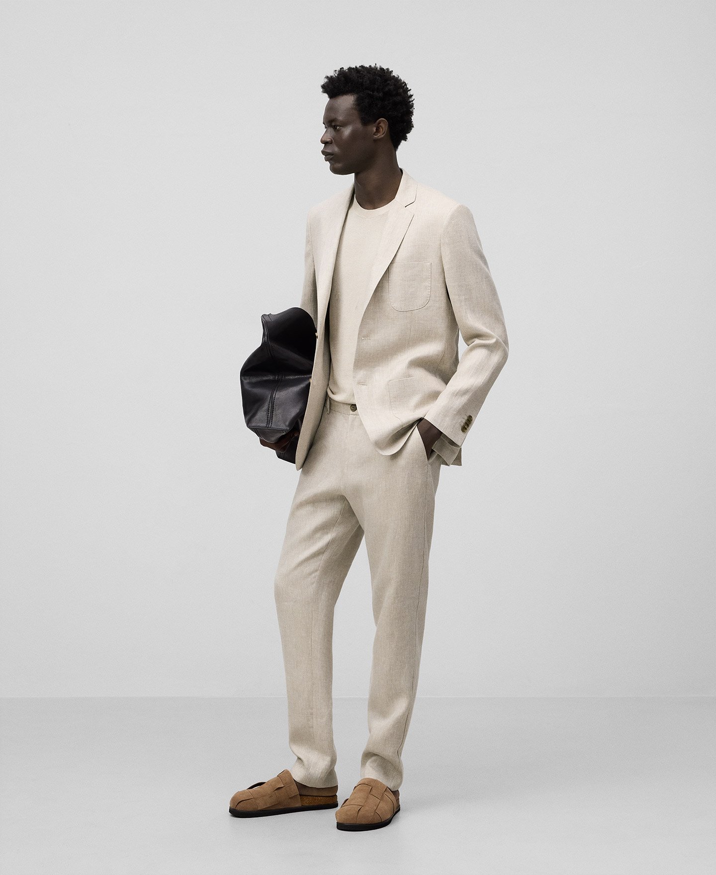 Blazer structuré en lin homme image number 1