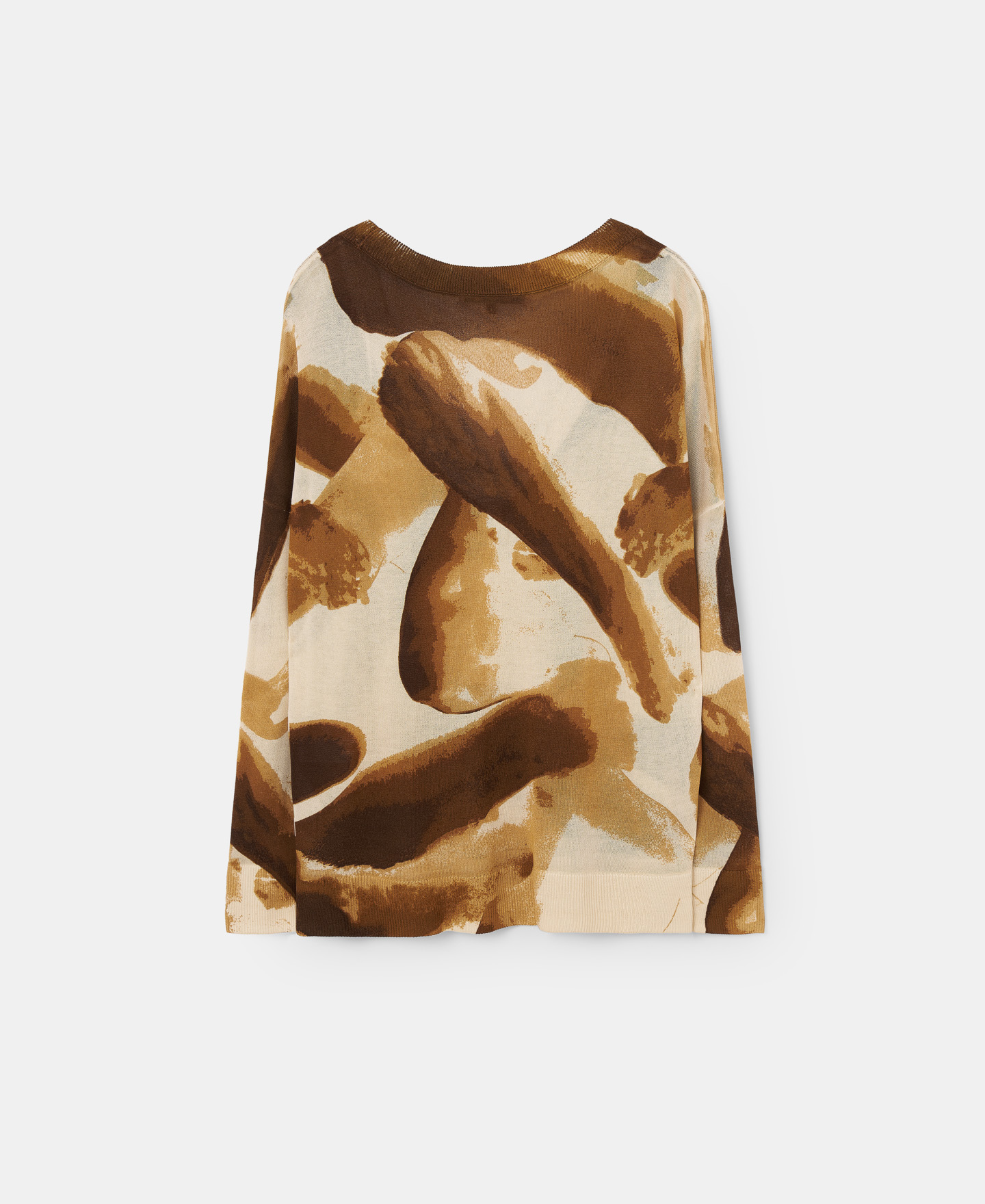 V-neck viscose printed sweater image number 5