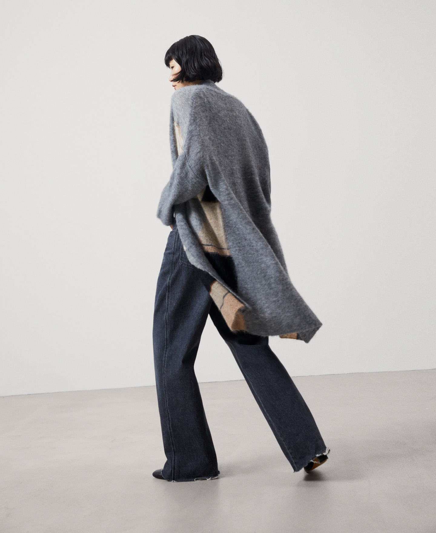 Alpaca and mohair fabric jacket image number 2