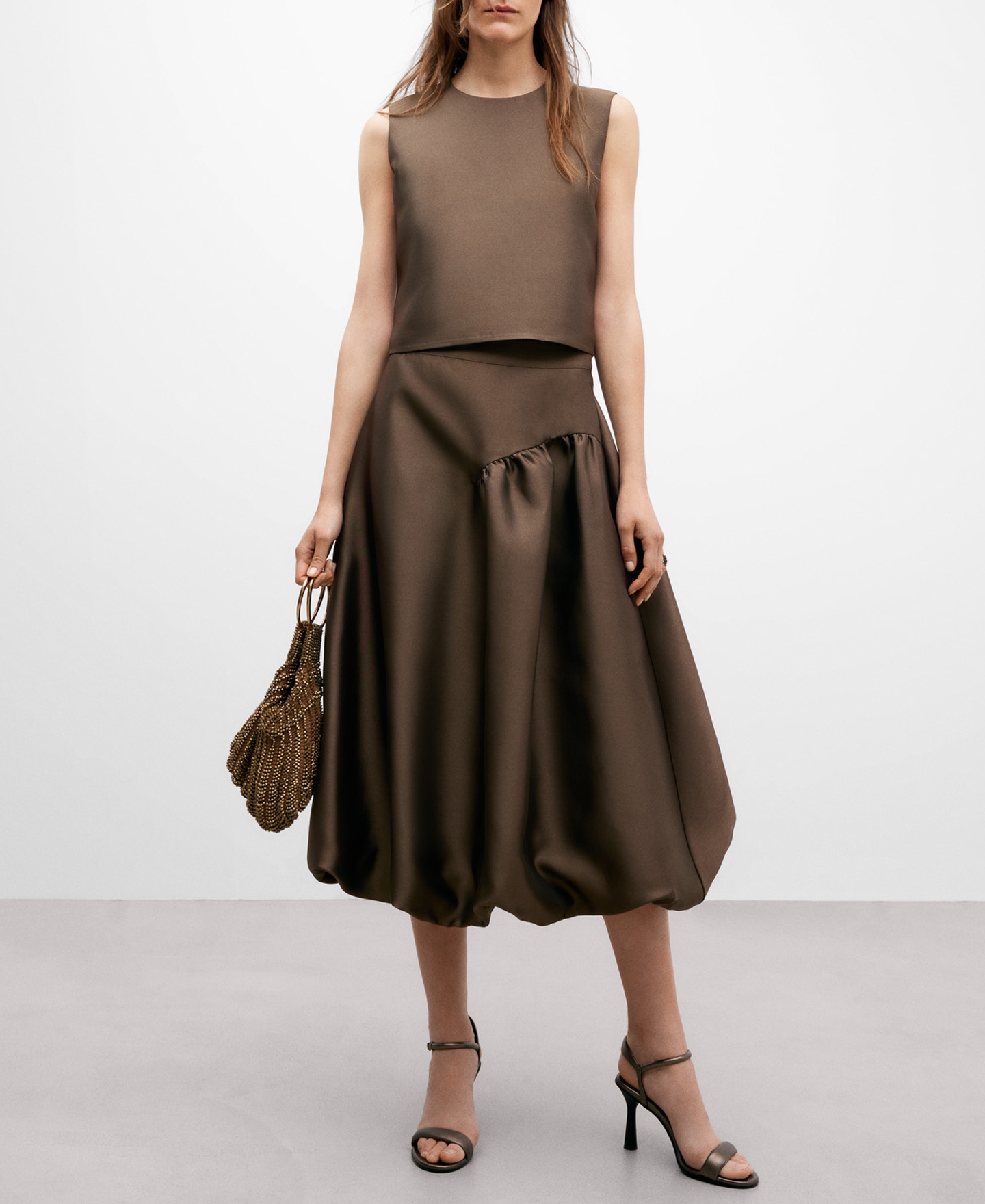 High-waisted puffed skirt image number 1