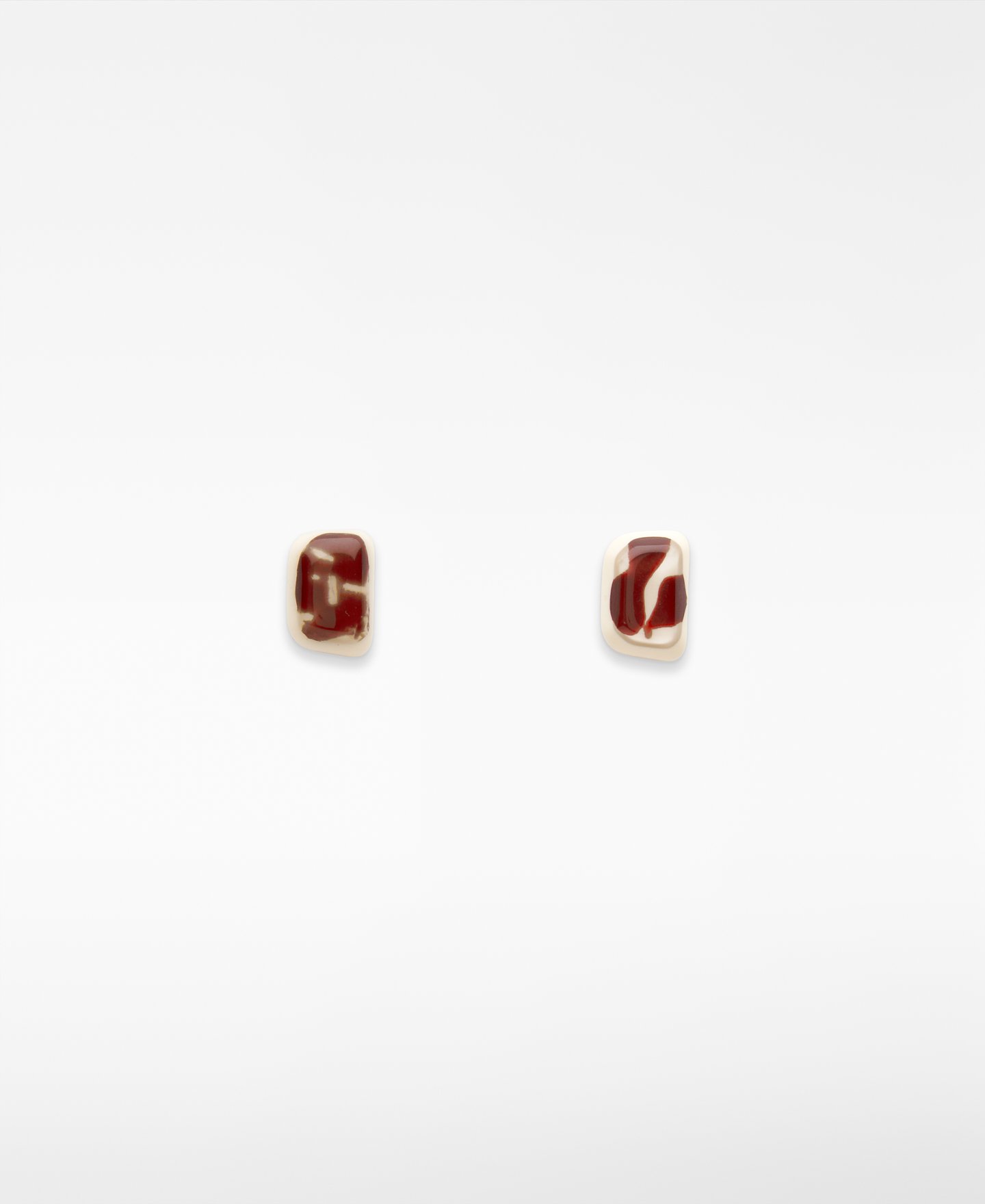 Marbled resin small earrings image number 0