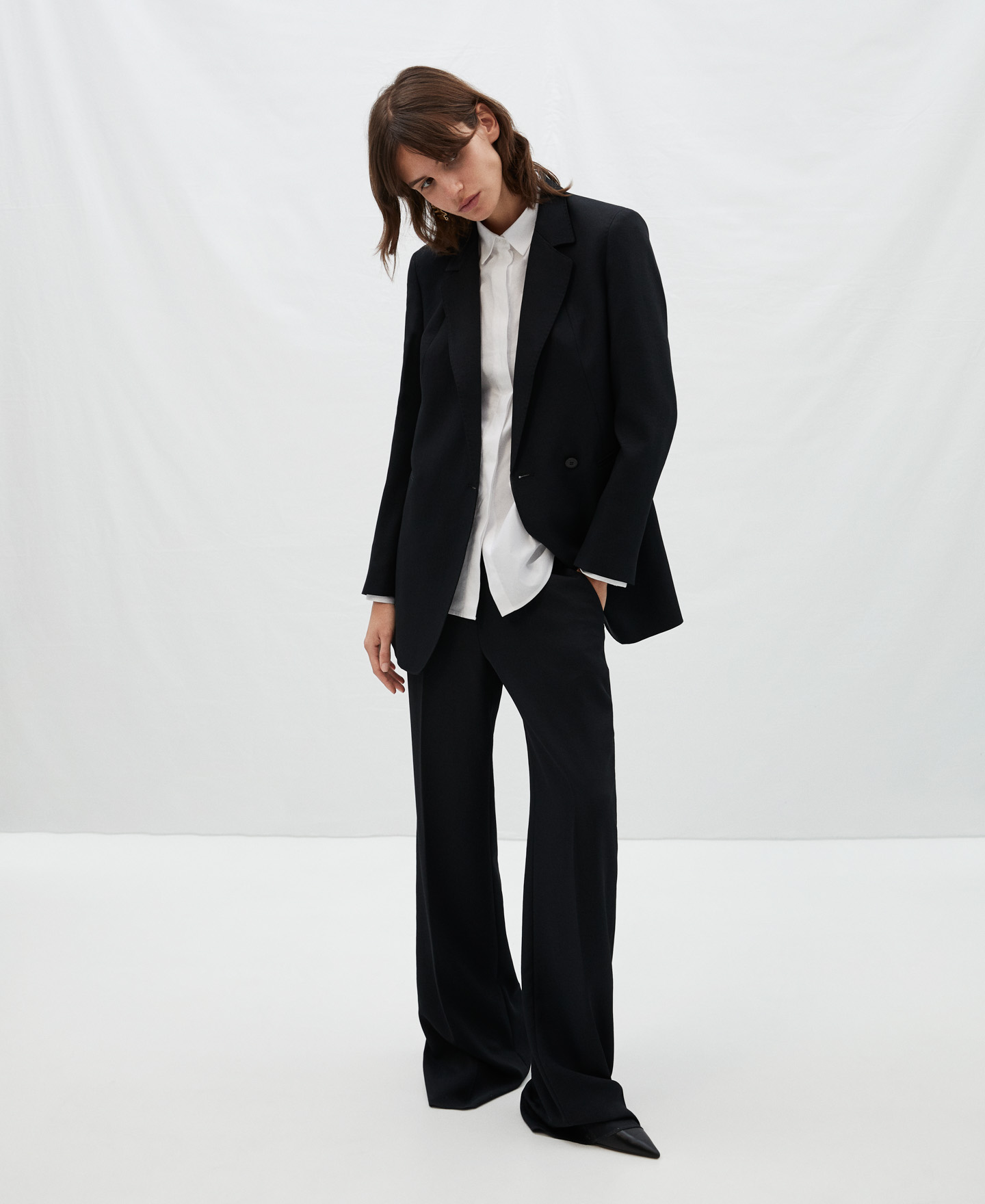 Shirt with cotton placket image number 1