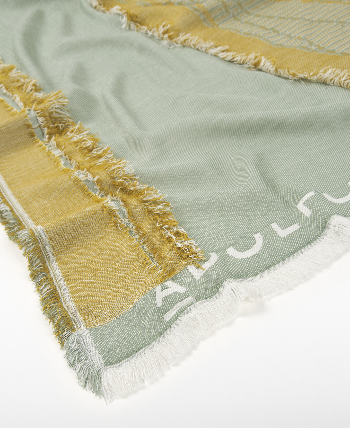 Printed jacquard shawl woman image number 1