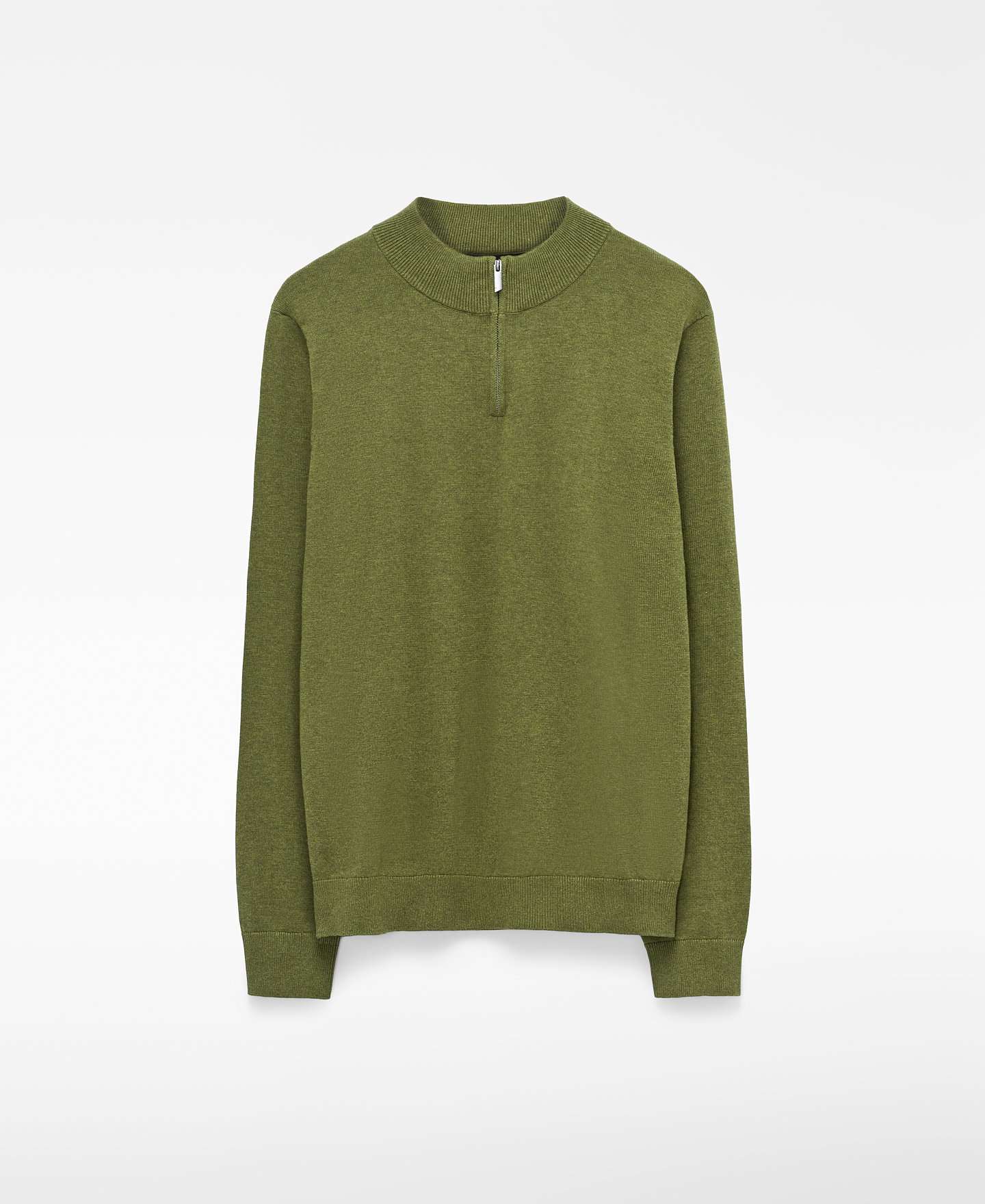 Organic cotton quarter zip sweater image number 4