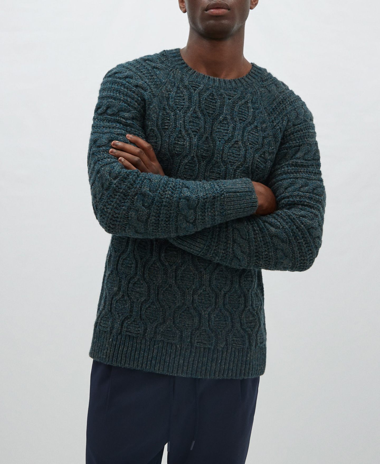 Knitted round neck sweater image number 0
