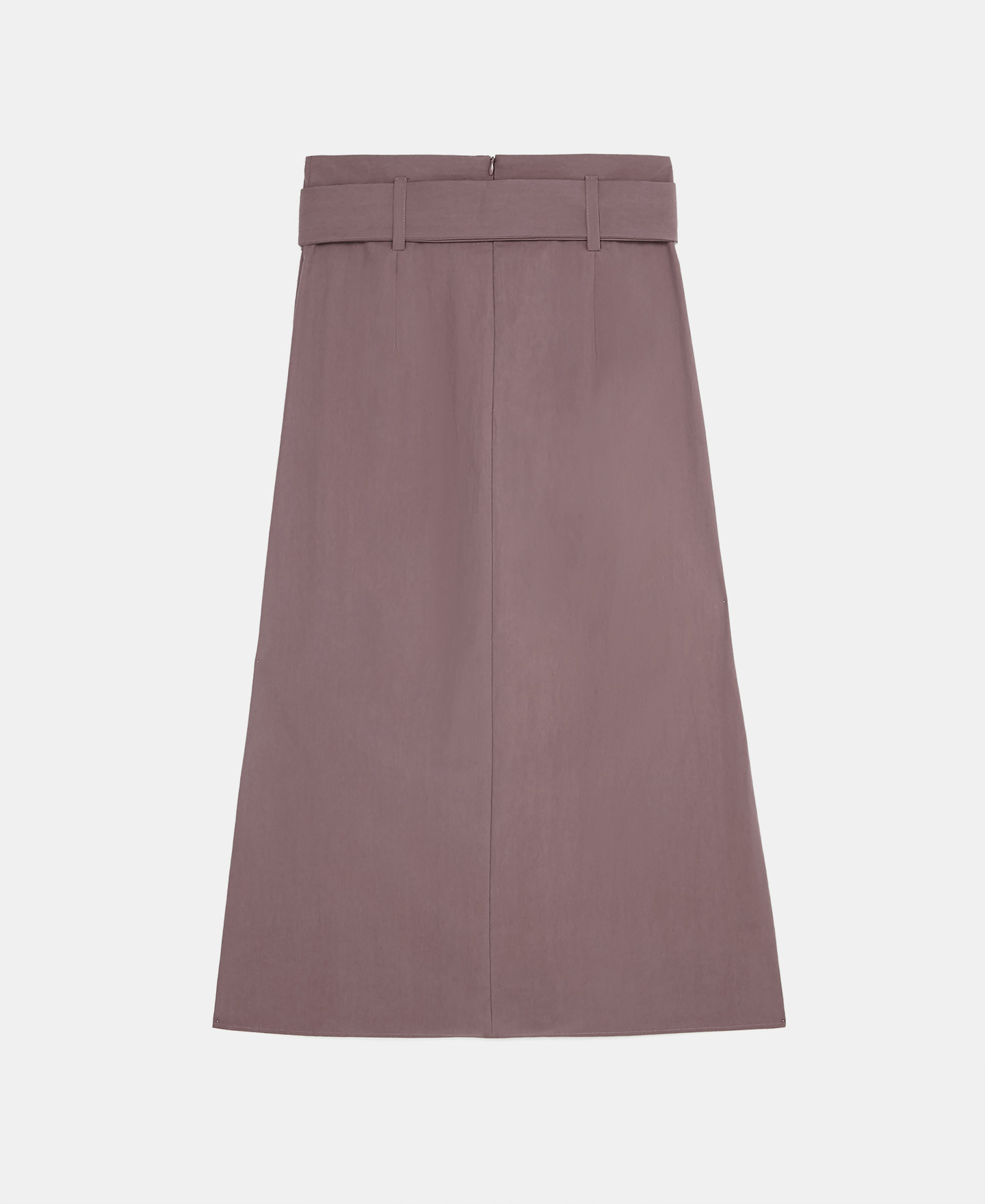 Cotton and nylon belted skirt image number 5