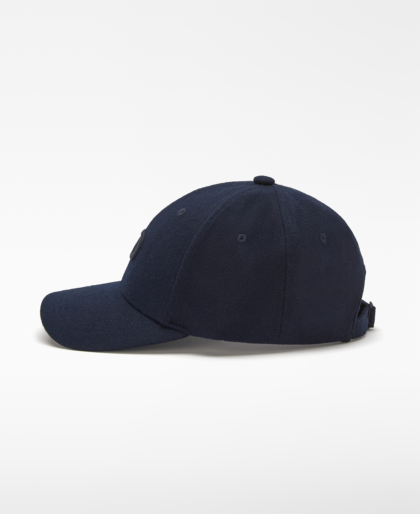 Wool blend embroidered logo cap image number 1