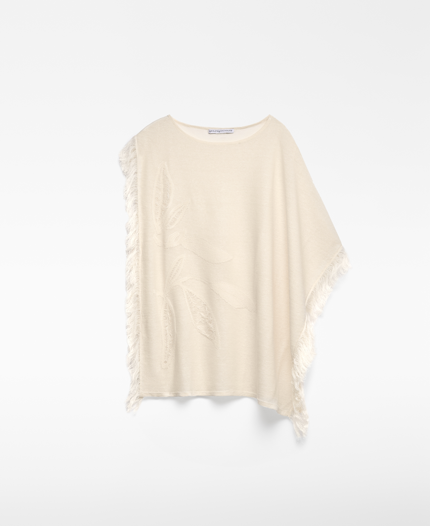 Leaf pattern jacquard knit sweater woman image number 4