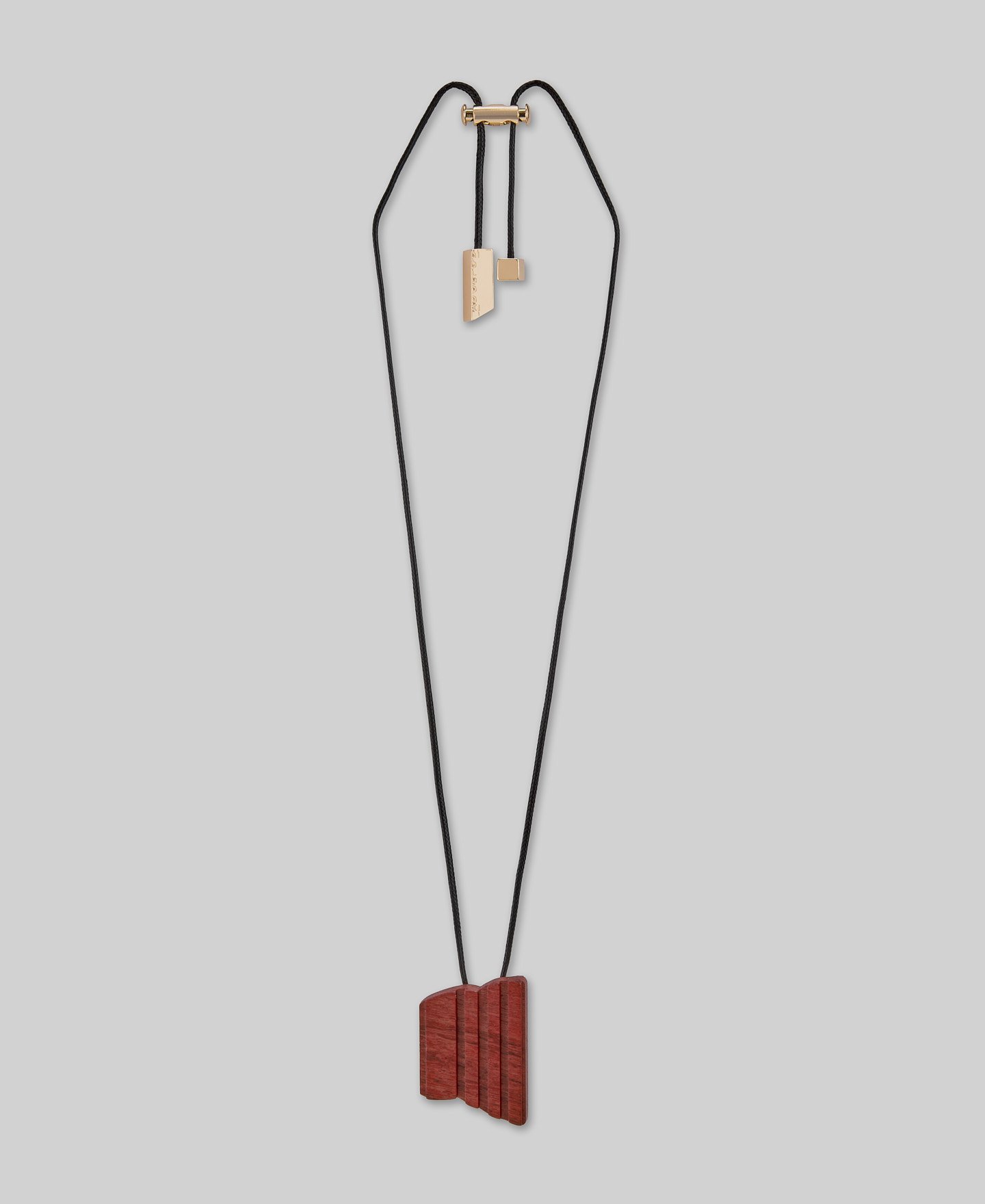 Wood brick necklace woman image number 0