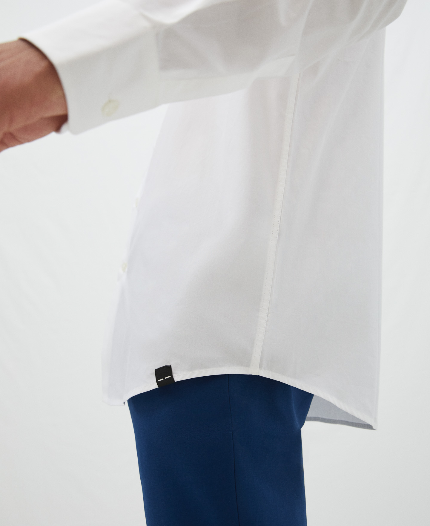 Mao collar shirt in cotton image number 3