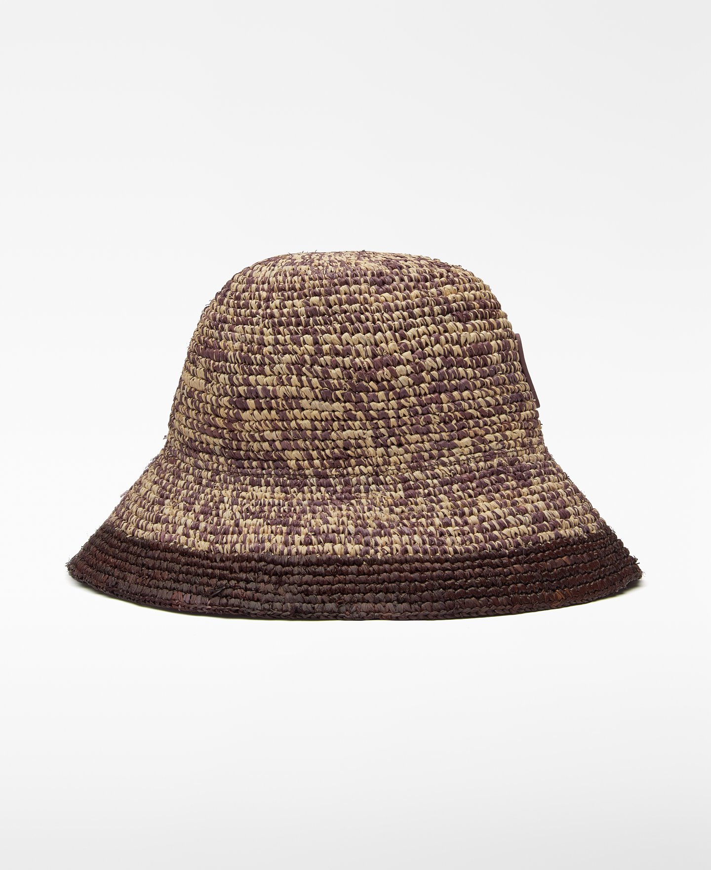 ラフィア素材のツートンカラーのバケットハット image number 0