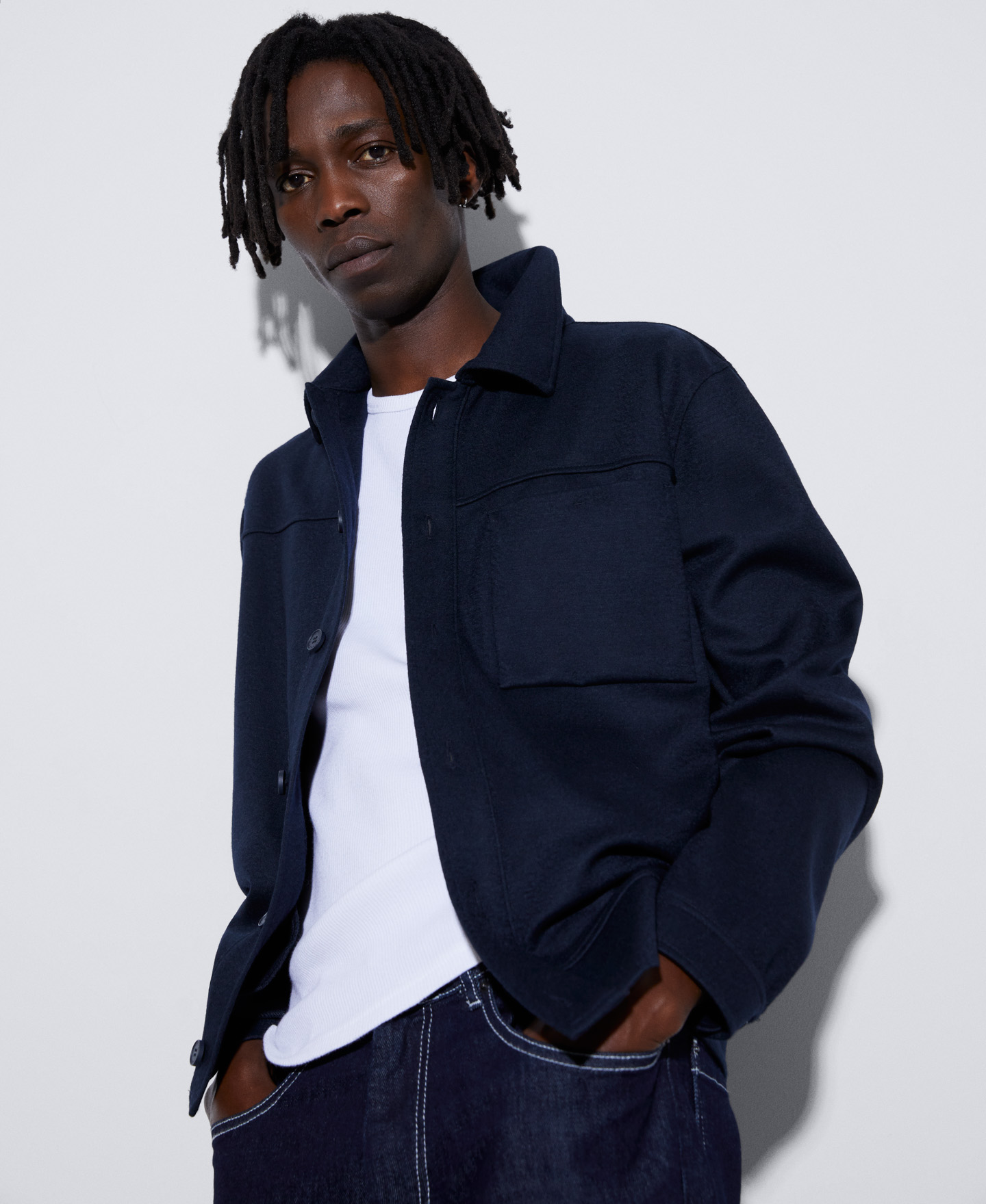 Double face wool jacket image number 0