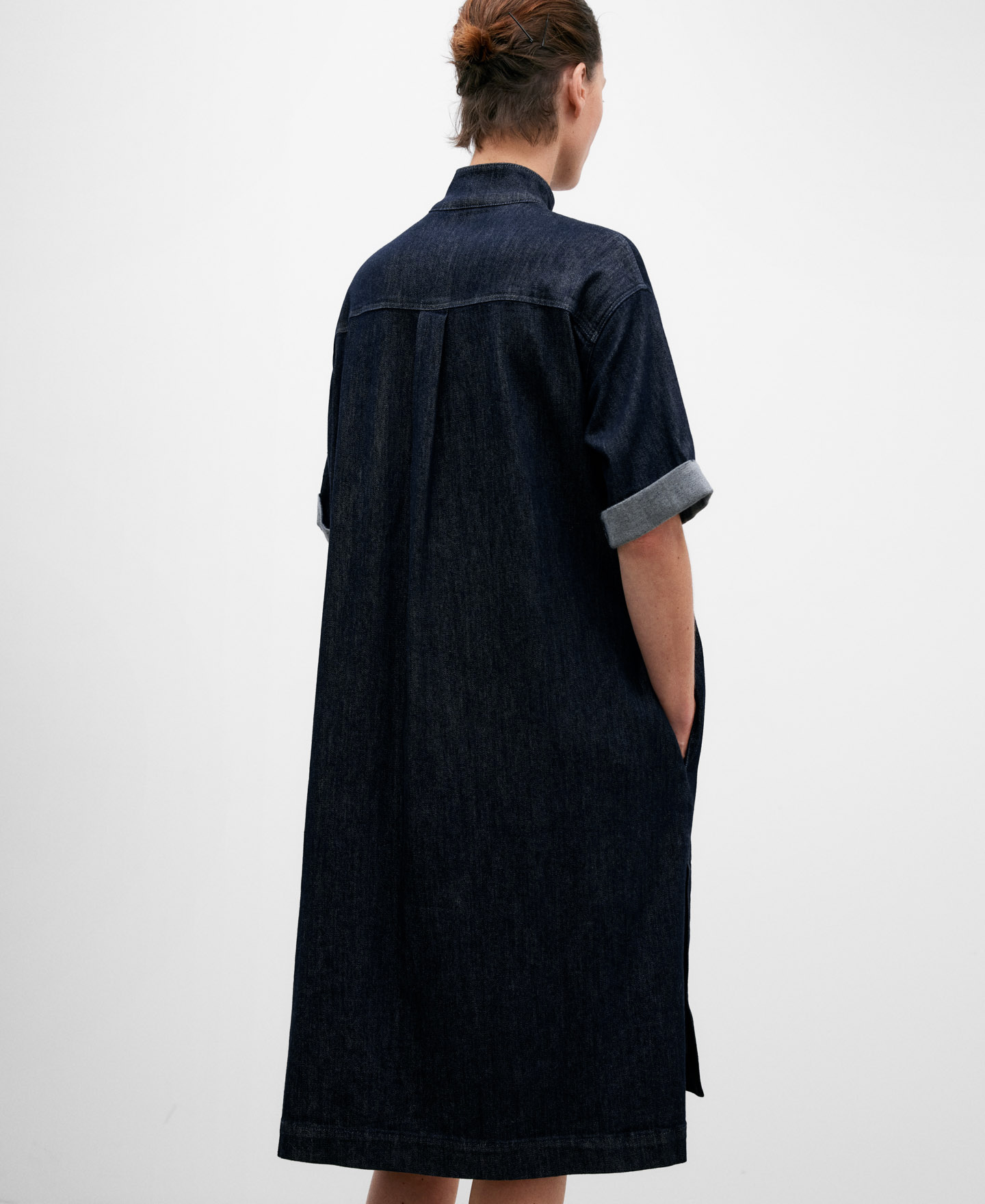 Vestido camisero denim image number 2