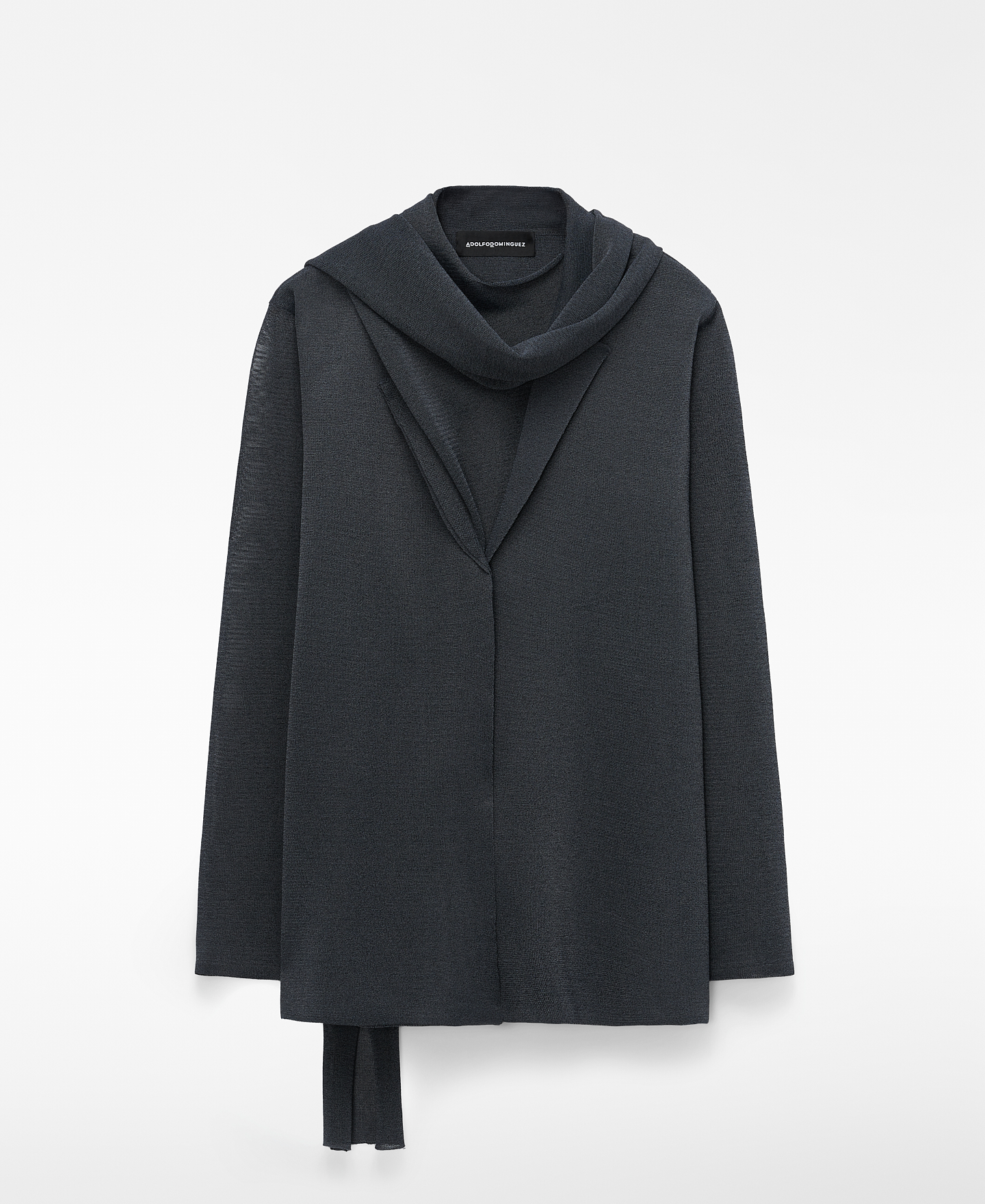 Double-front semi-sheer blazer image number 4