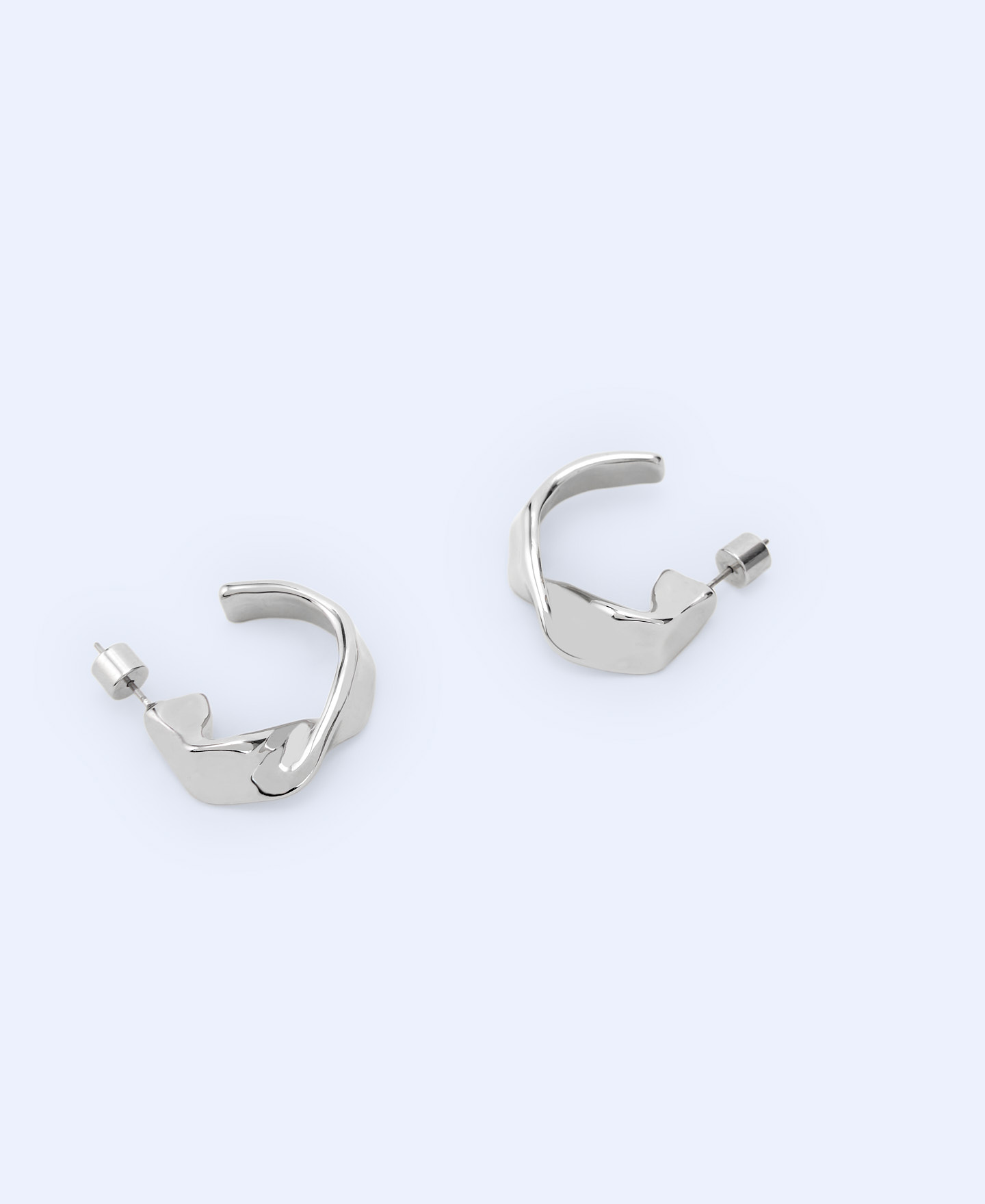 Brass Torsion motif hoops image number 1