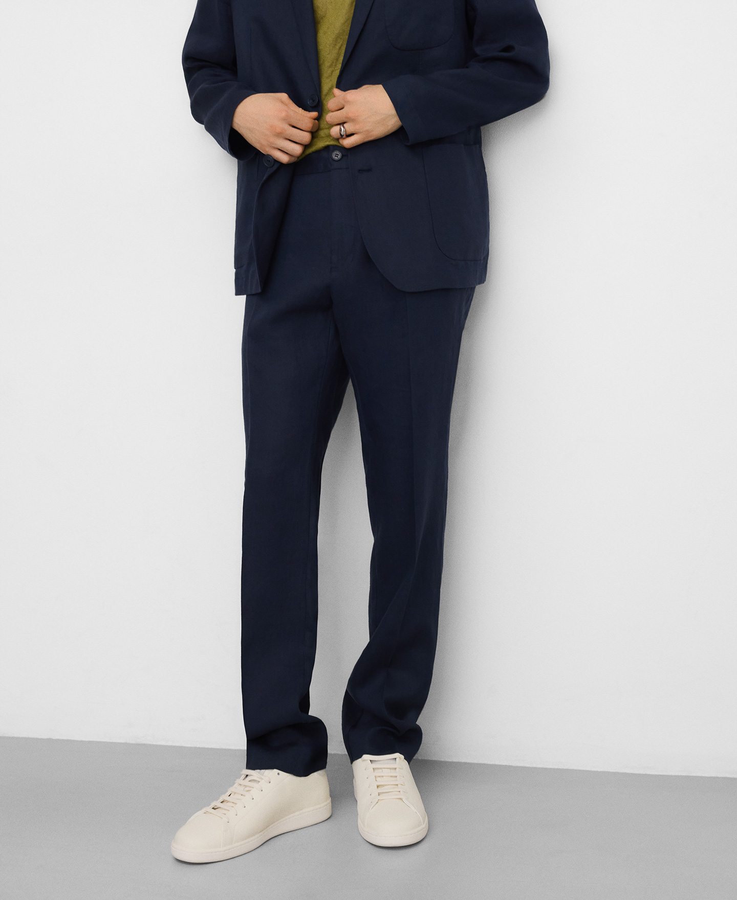 Linen tailored trousers image number 0