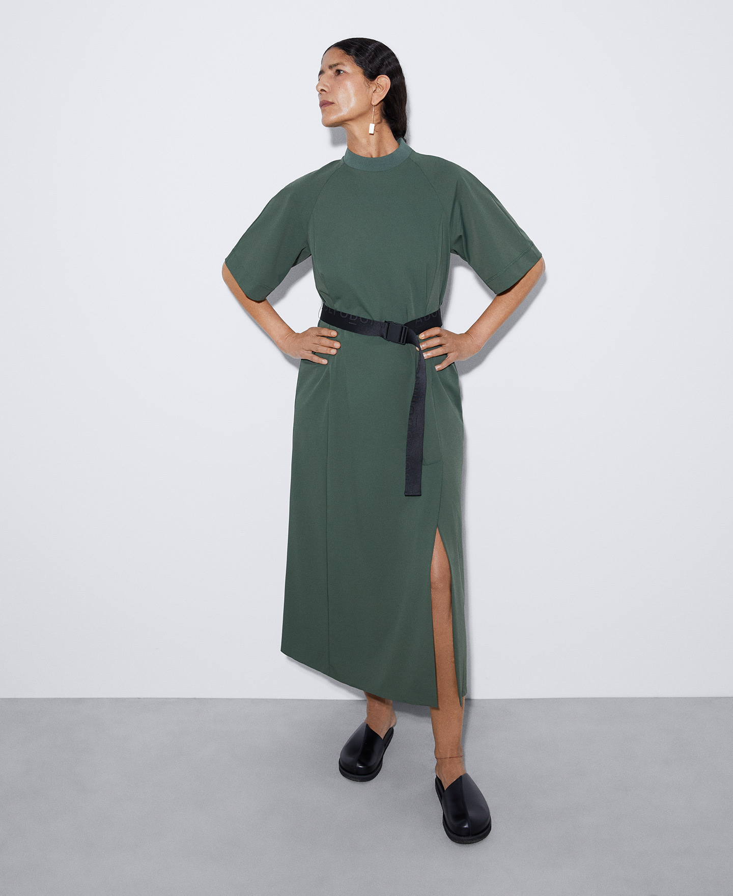 Maxi dress in recycled nylon image number 1