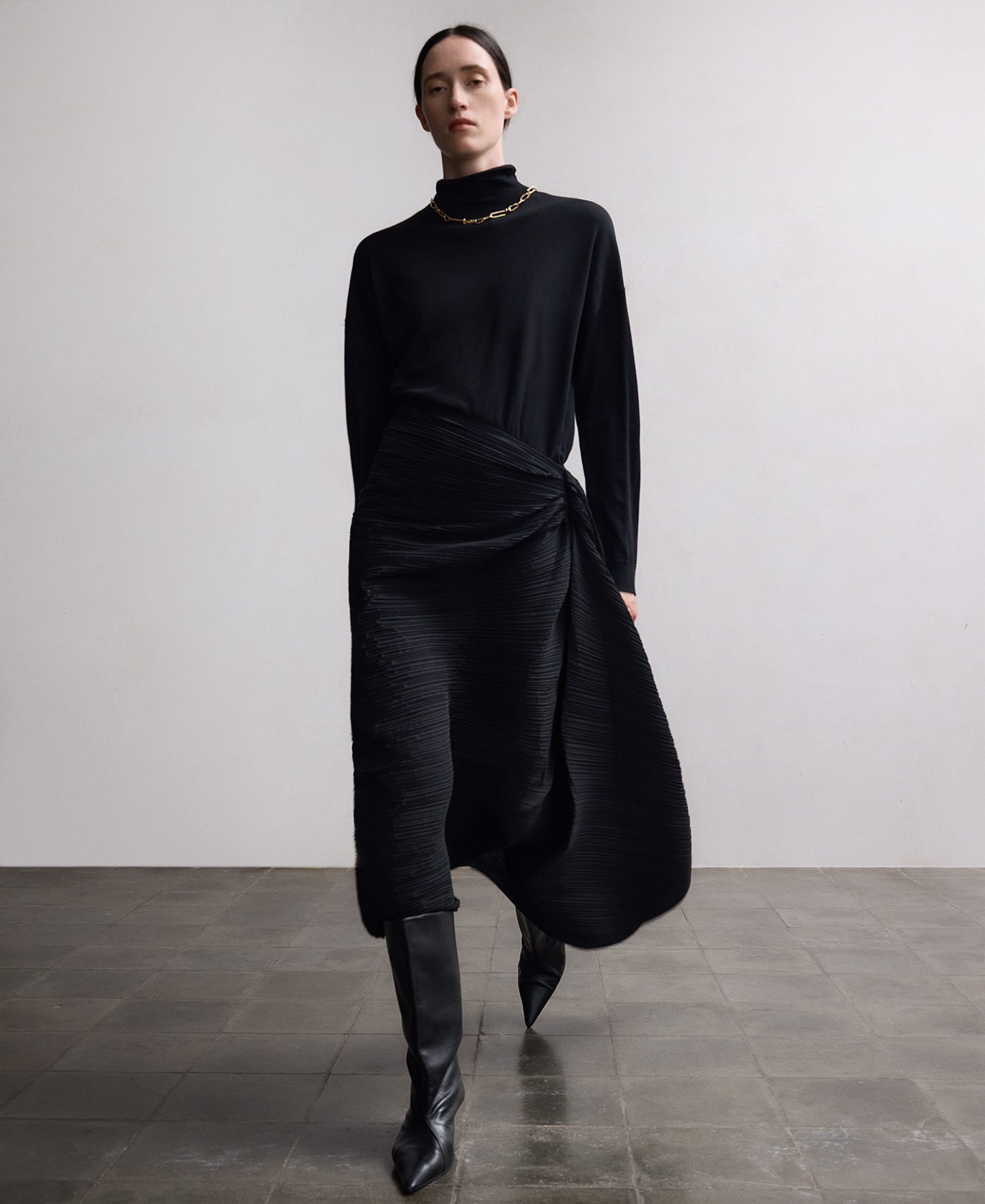 Responsible leather mid-calf boot woman image number 3