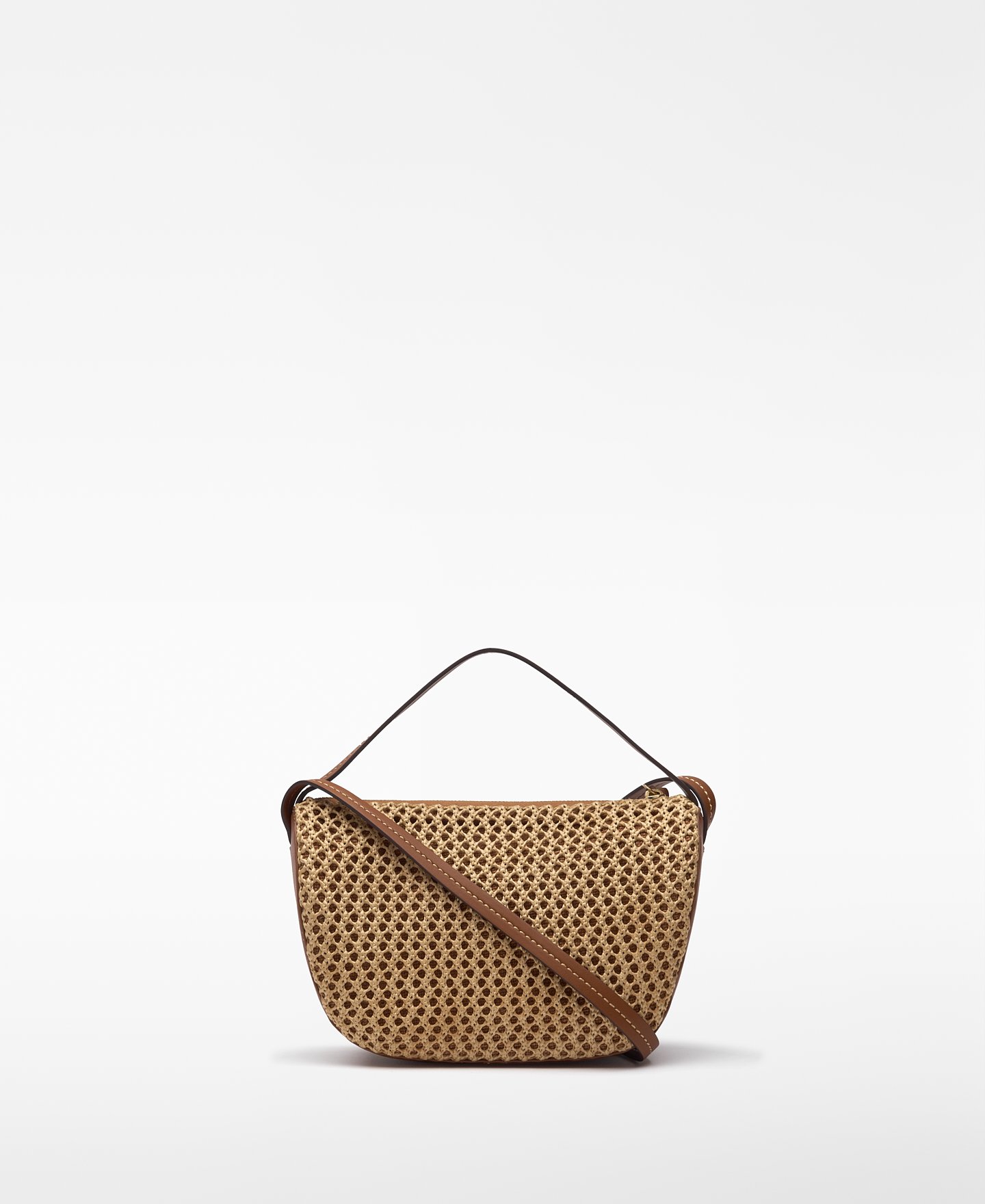 Mini sac bowling texture raphia femme image number 1