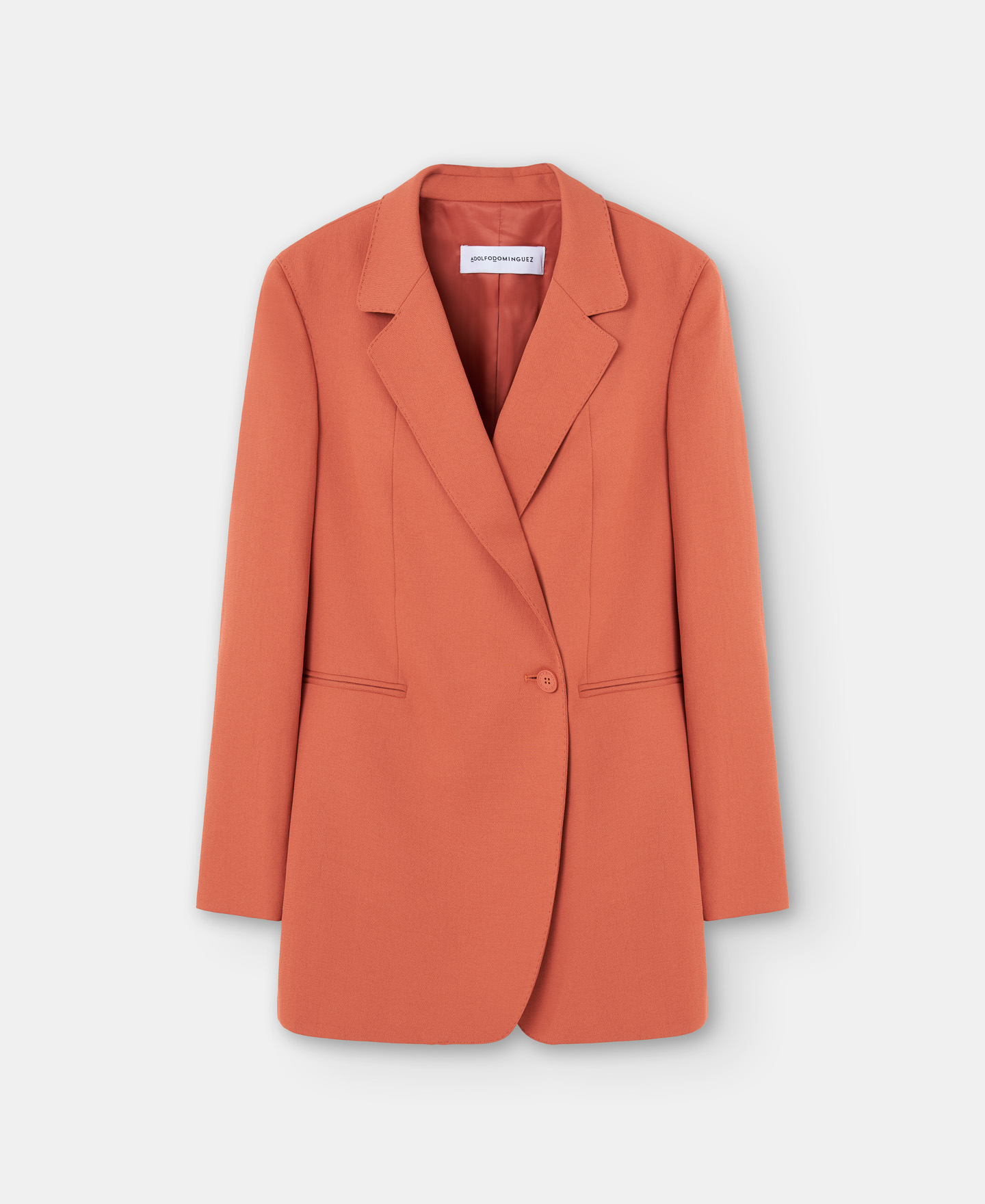 Blazer larga pespuntes vistos image number 4