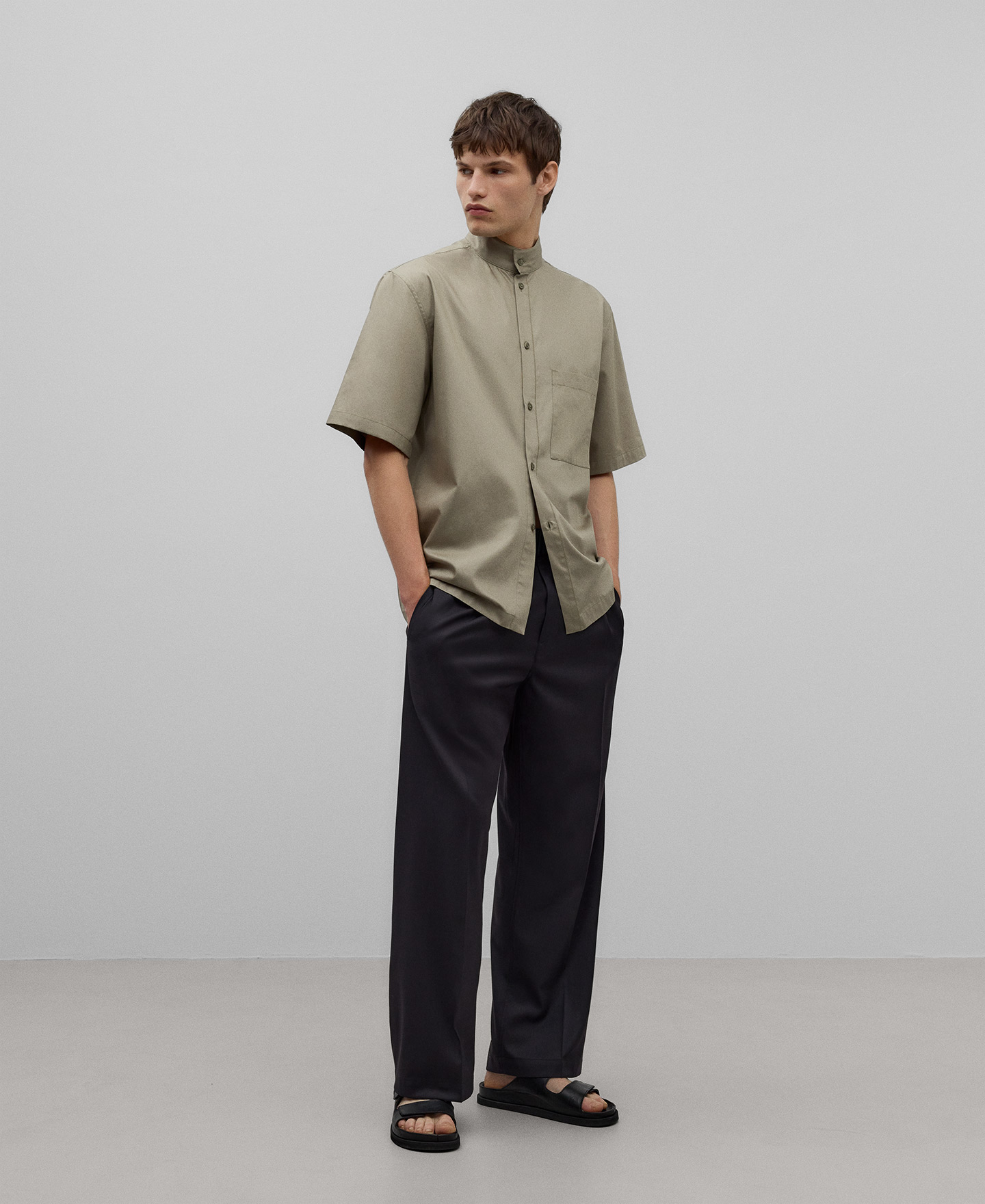 Chemise à manches courtes en coton pour homme image number 1