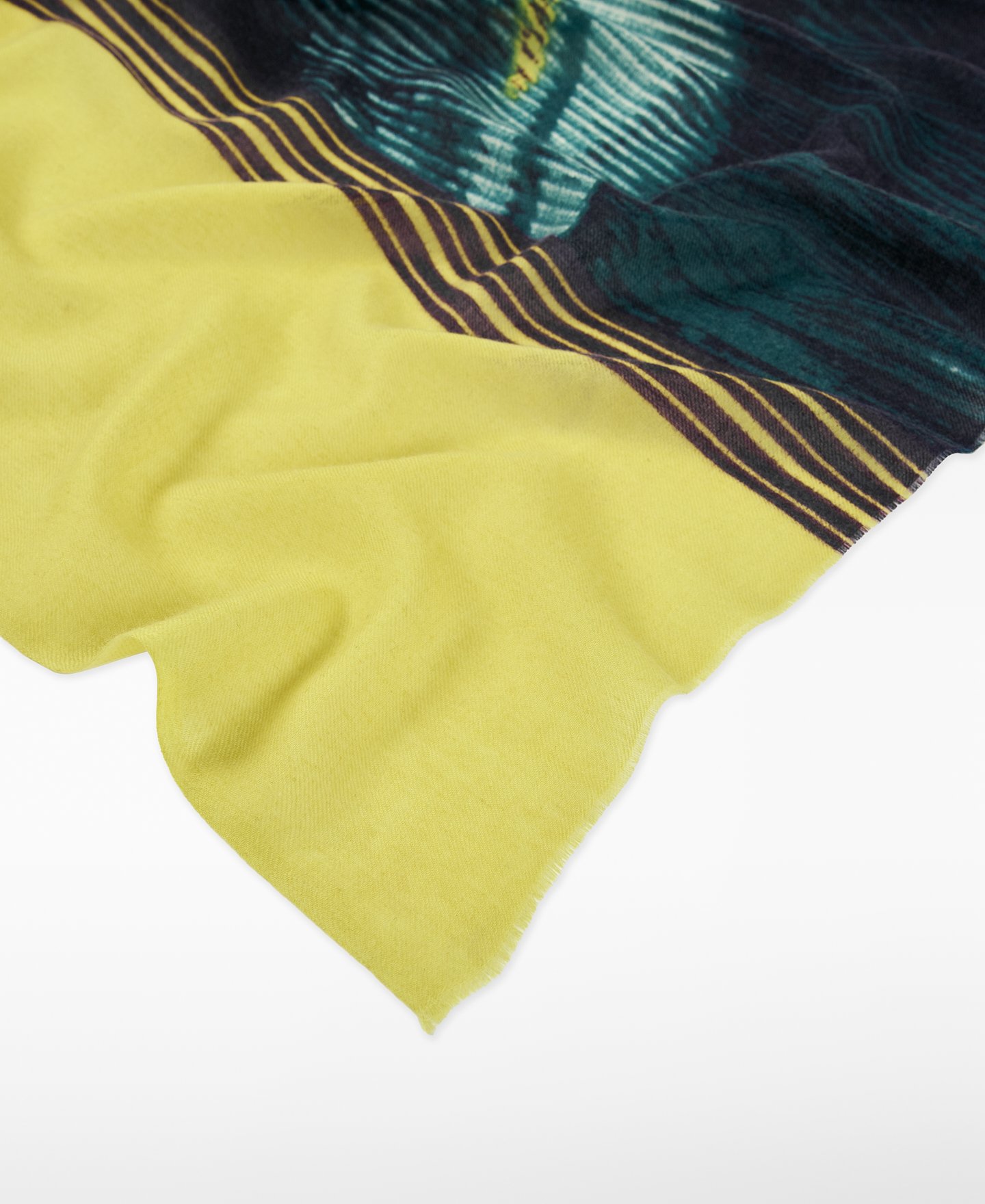 Merino wool printed shawl woman image number 2