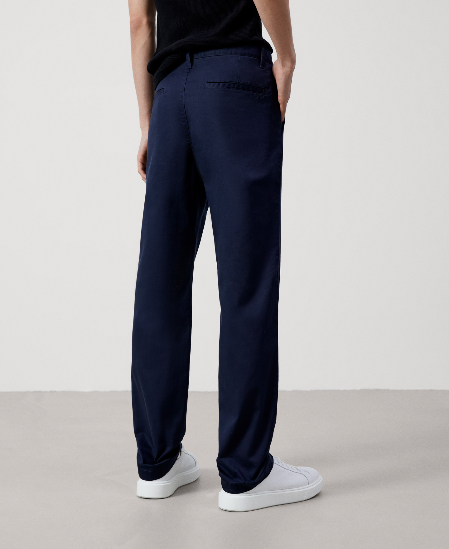 Stretch cotton chino trousers image number 2