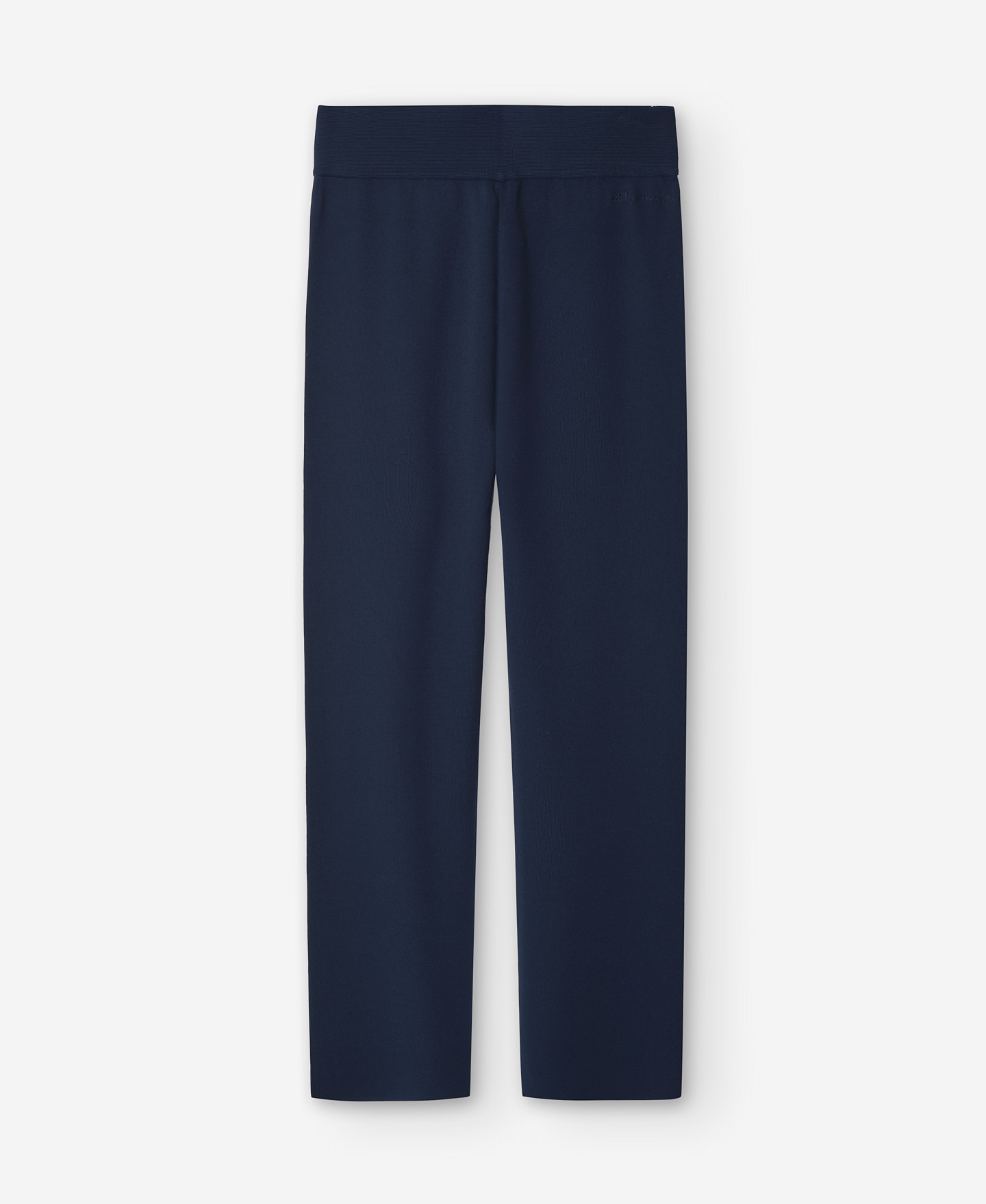 Navy blue knitted trousers image number 4